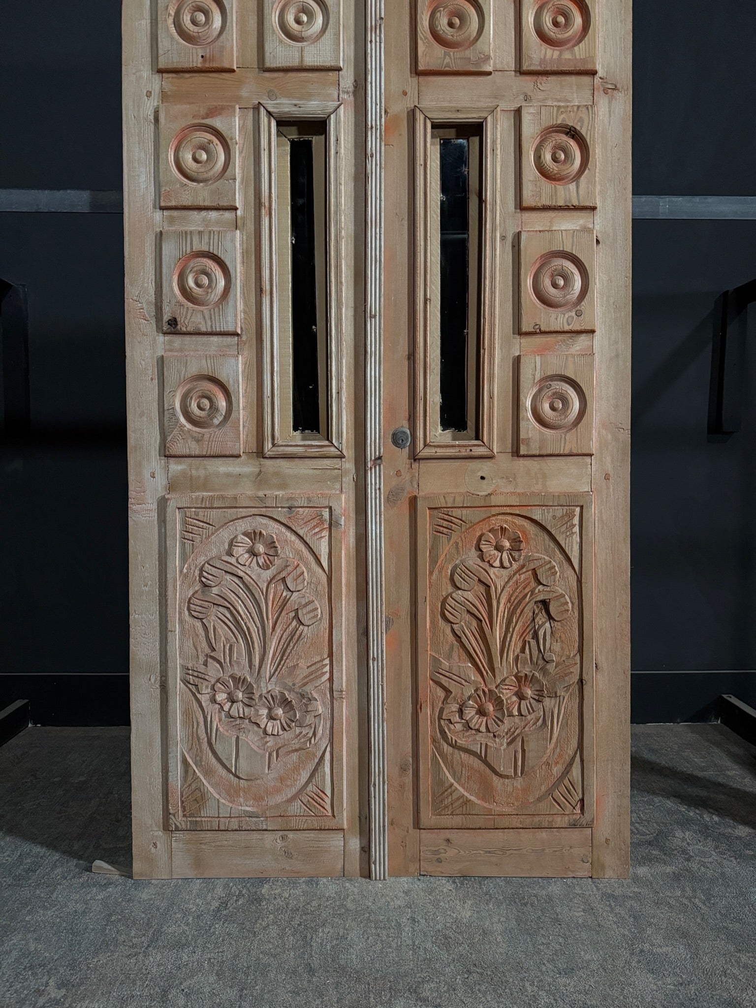Antique Carved French Doors - 43.25x80.75 - N350