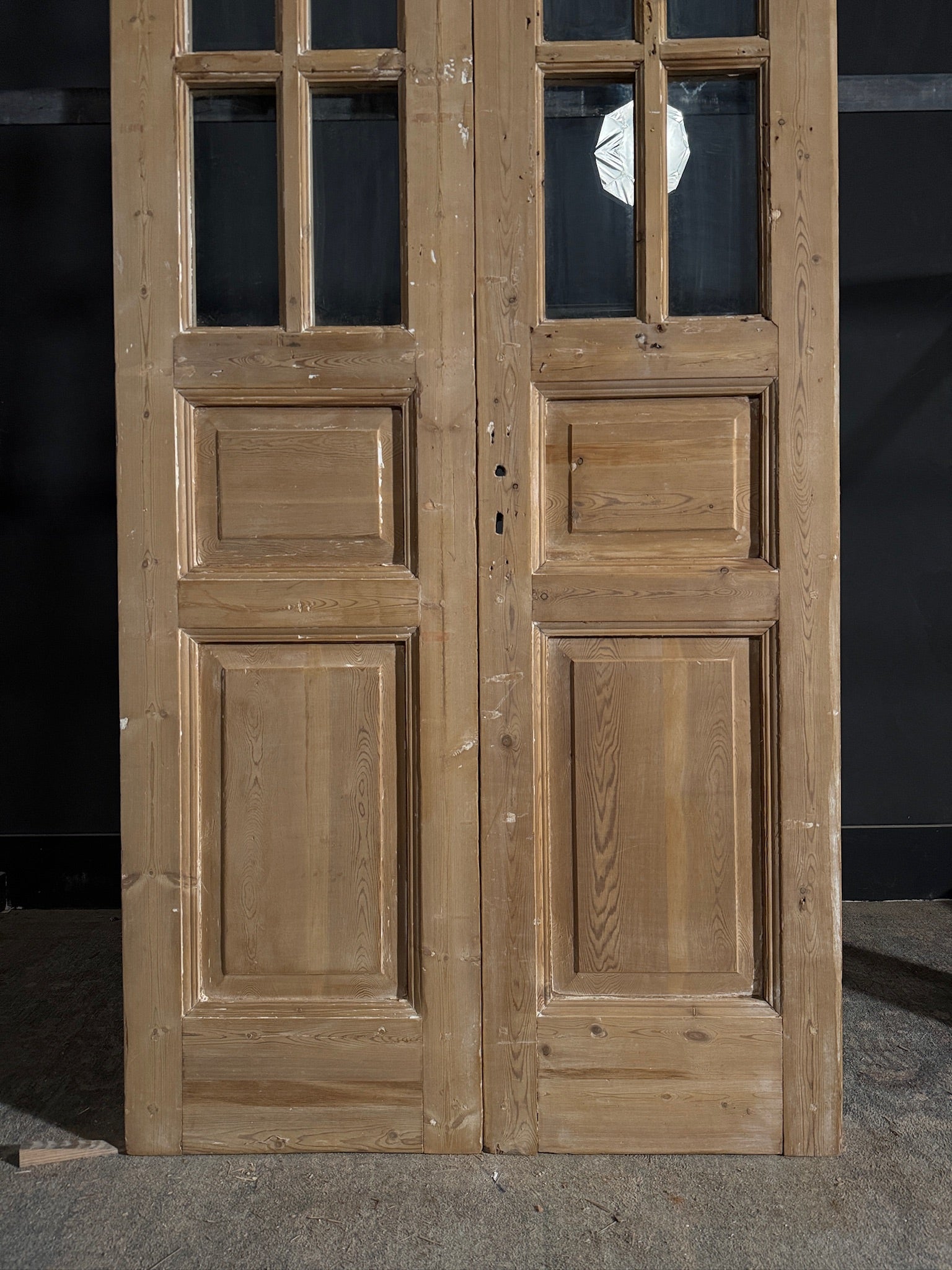 Antique Glass 6 Lite French Doors - 39.5x93.5 - N574