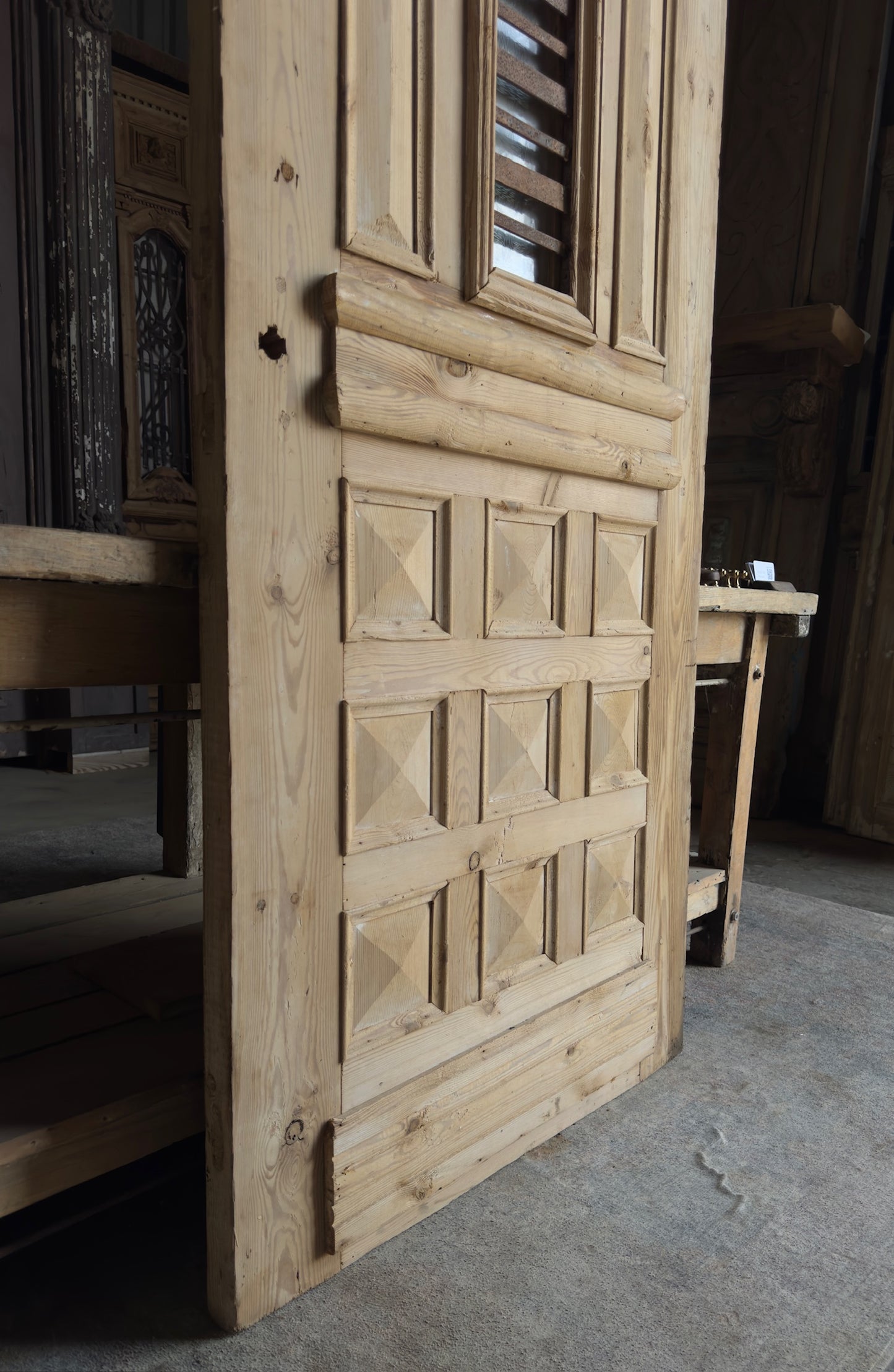 19th Century Single Antique Iron Door - 35.5x83.5 - L195