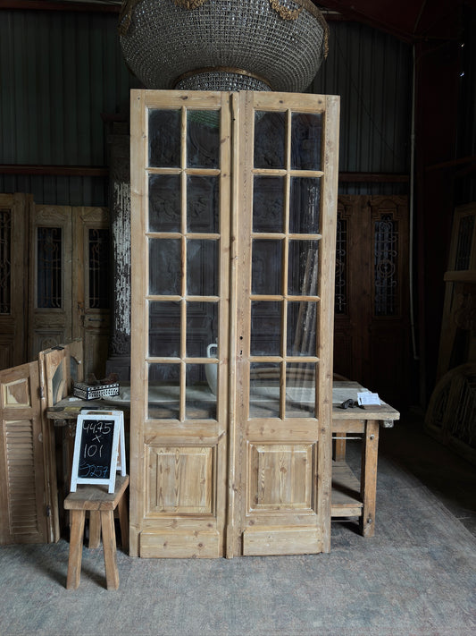 Classic Antique Glass French Doors - 44.75x101 J257