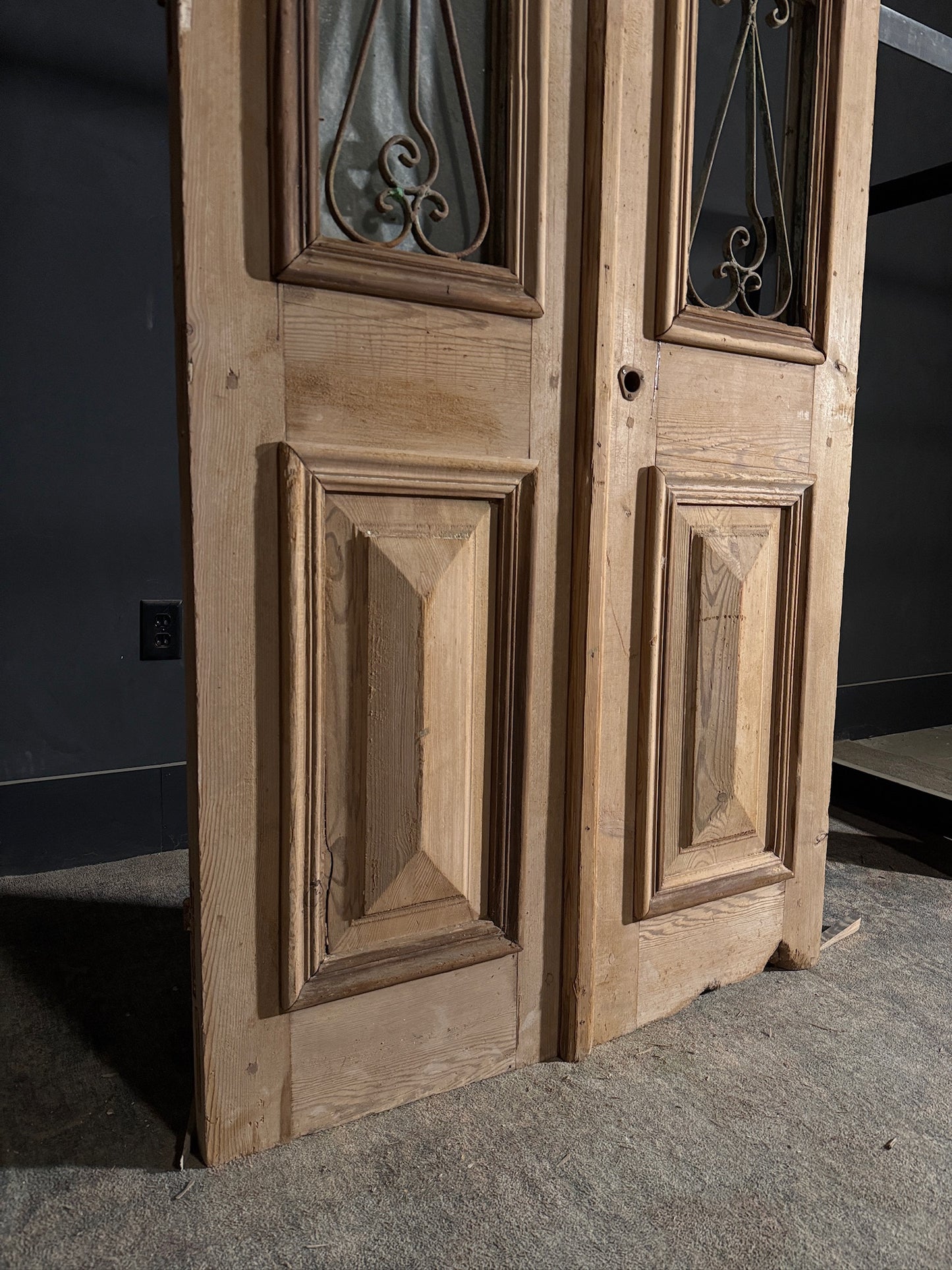 Antique Iron French Doors - 39.5x83.25 - N425