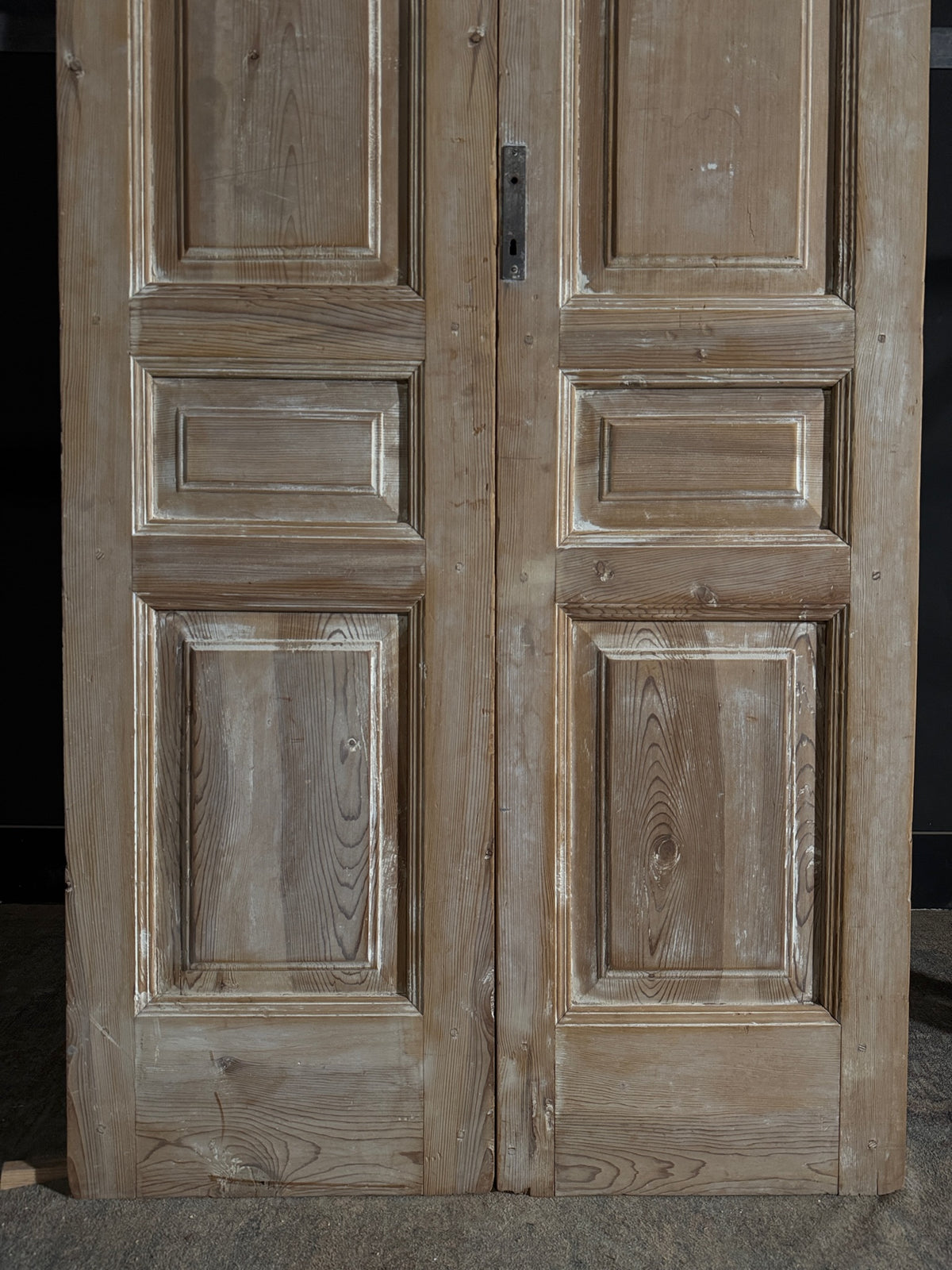 Antique 3 Panel Solid Double Doors - 42.75x97.5 - N523