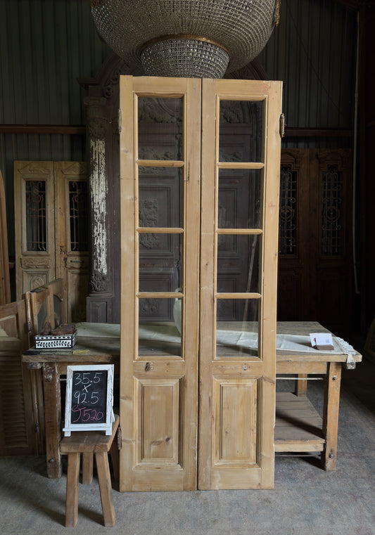 Antique 4 Light French Doors - 35.5x92.5 J520
