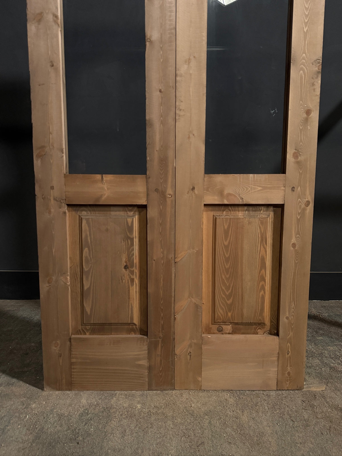 (Valencia) Handcrafted Arched Open Glass French Doors - 36x80 - N782