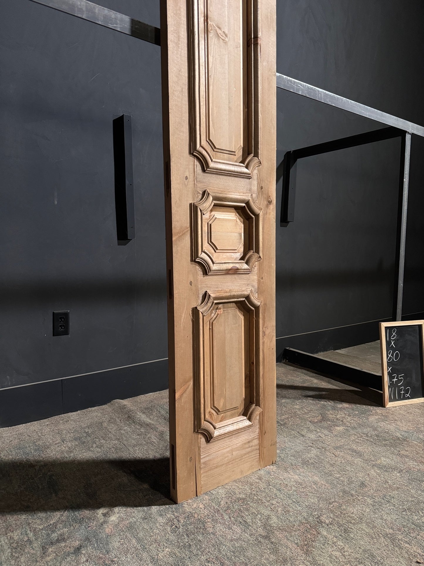 (The Edmund) Handcrafted Solid Wood Single Door - 18x80 - N172
