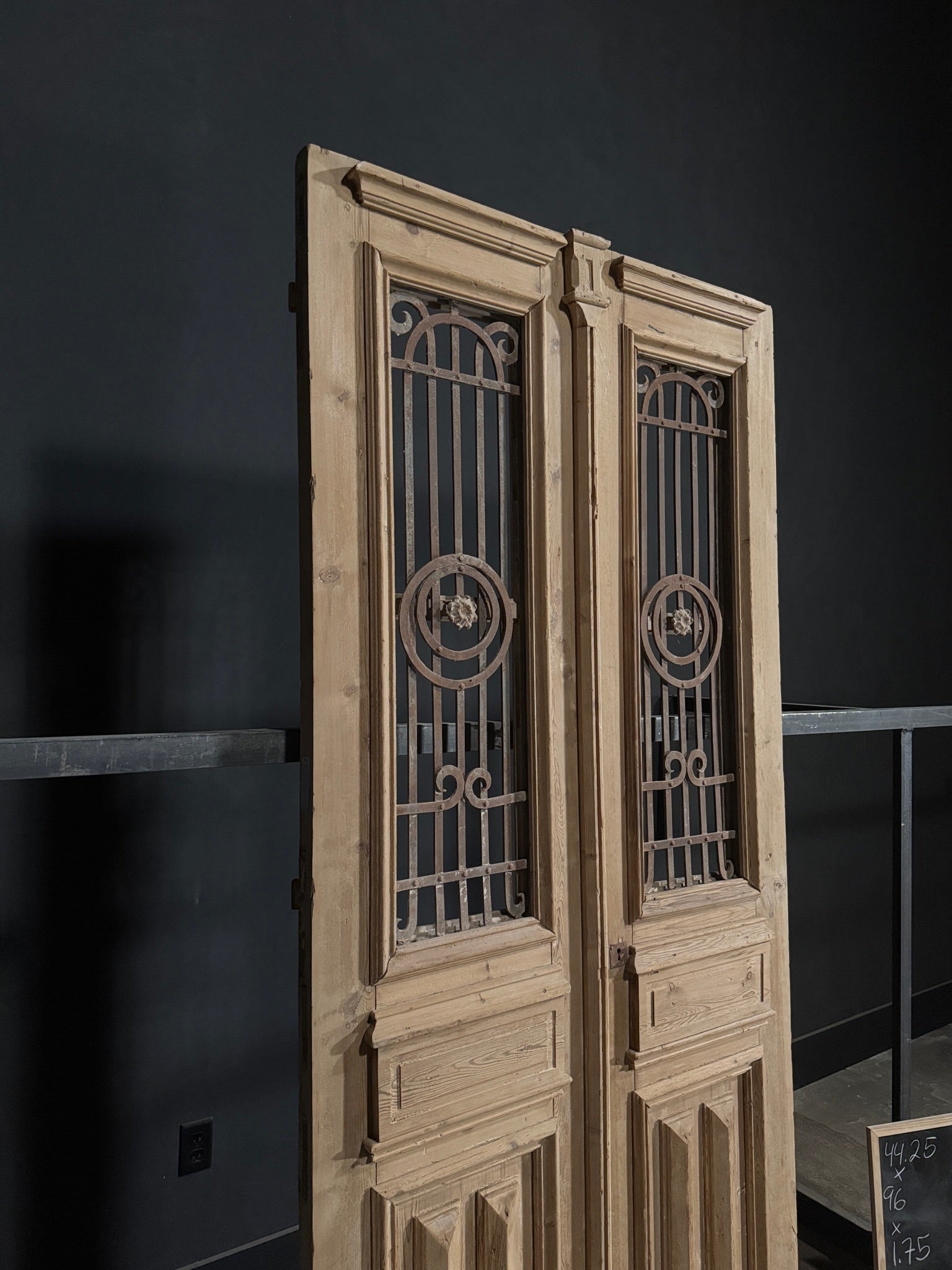 Antique Iron French Doors - 44.25x96 - N280