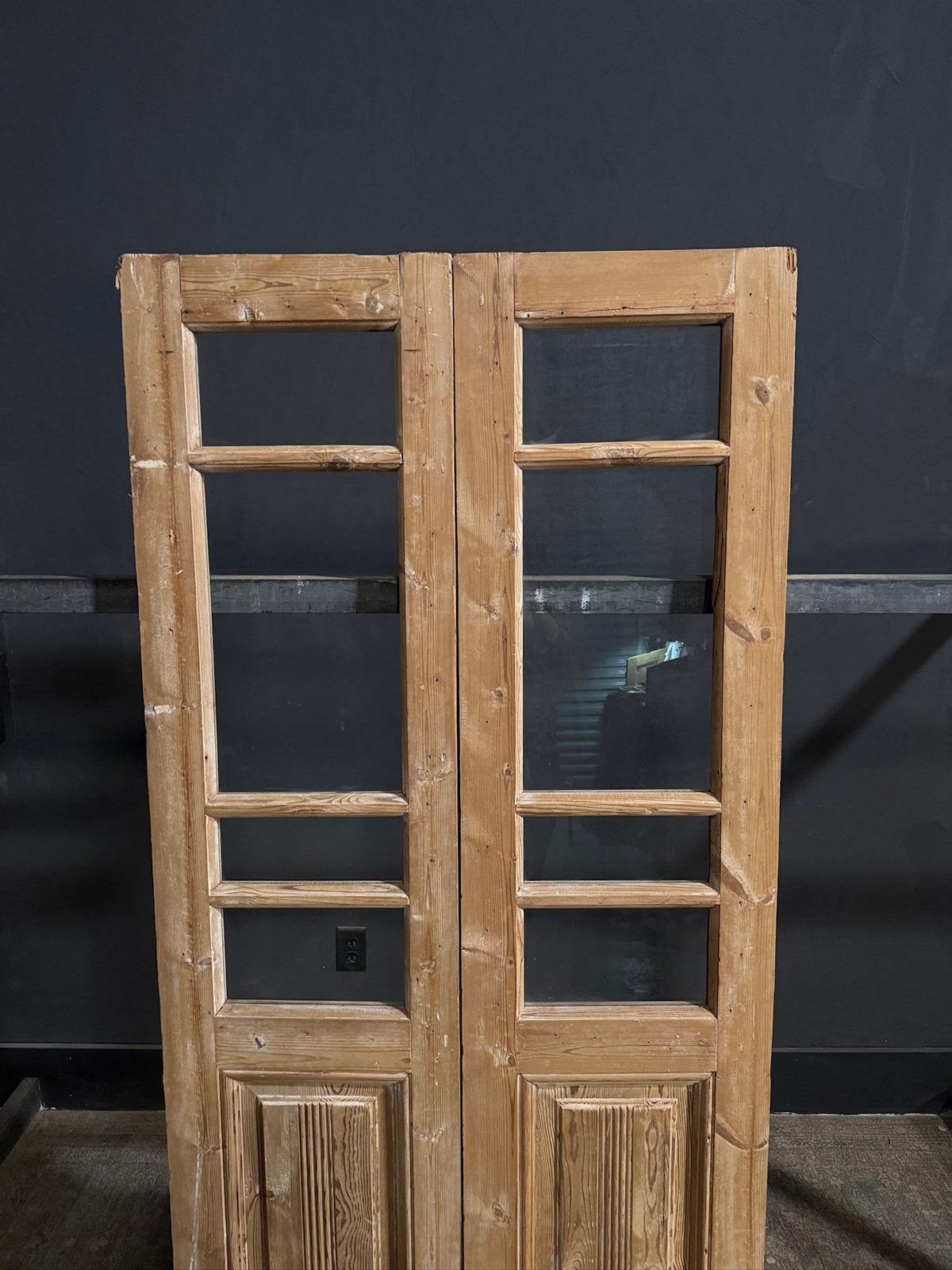 Antique Fluted 4 Lite French Doors - 35.5x77 - N683