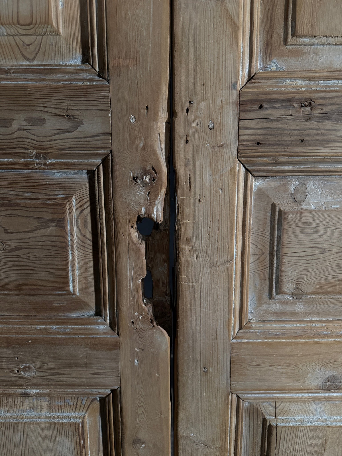 Antique 3 Panel Solid Double Doors - 40.5x99 - N525