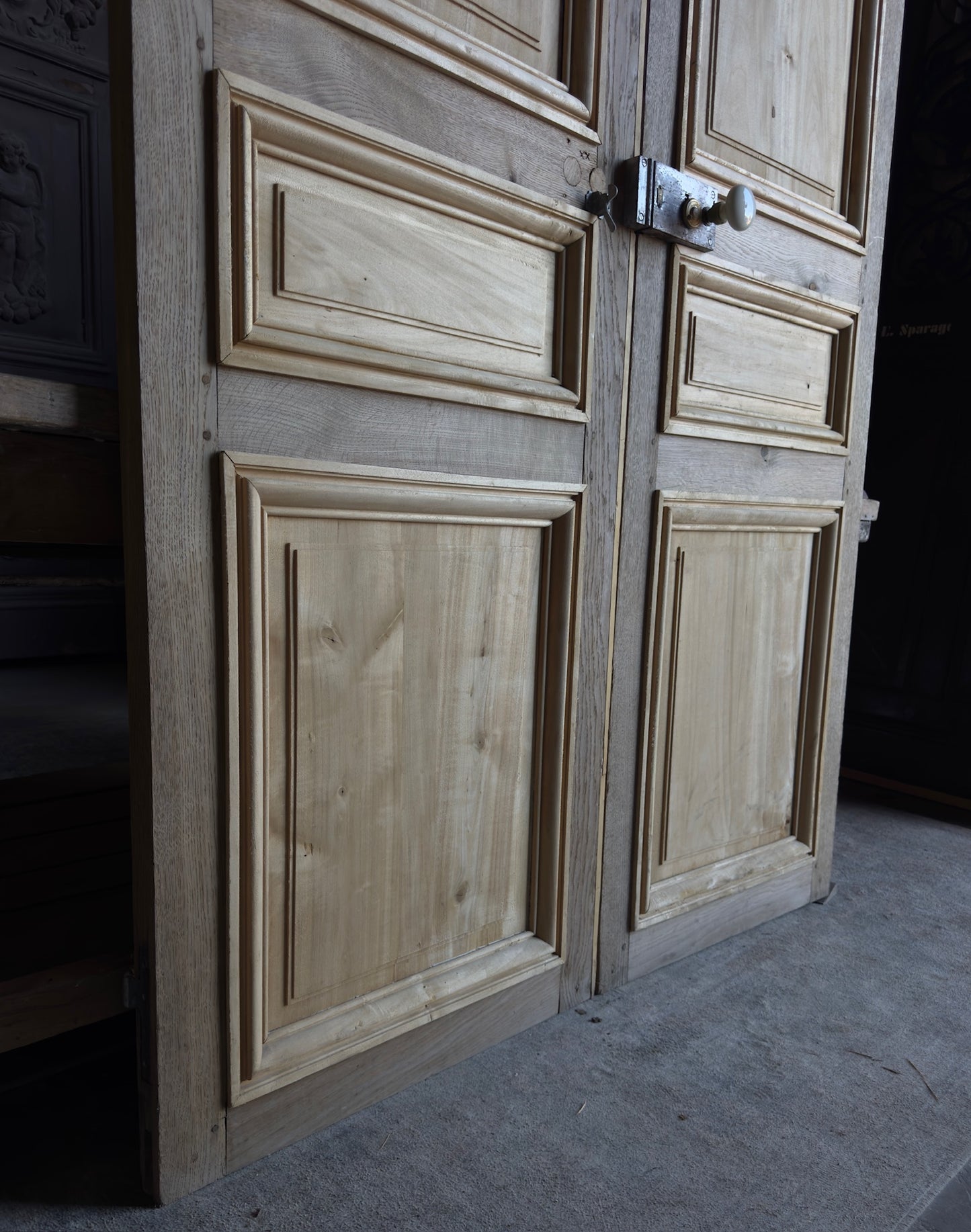 French Chateau Antique Double Doors - 54x105.25 - L281