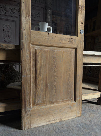 Single Antique Glass Door - 27.5x88 J498