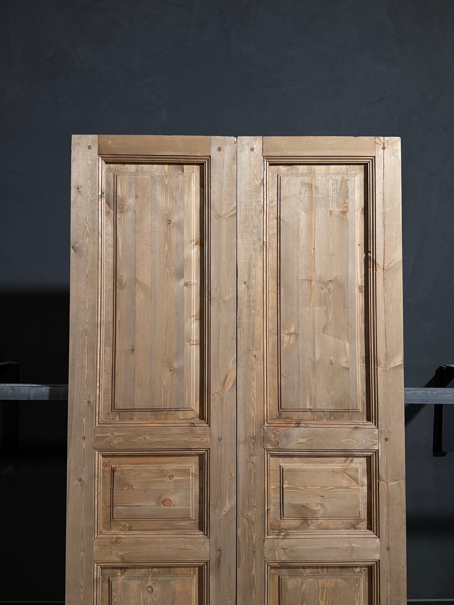 Handcrafted 3 Panel Solid French Doors - 48x96 - N214