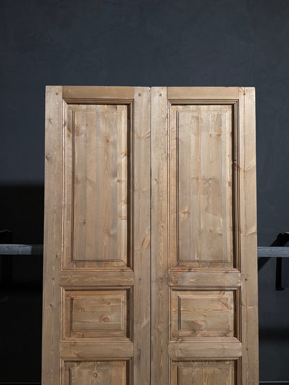 Handcrafted 3 Panel Solid French Doors - 48x96 - N214