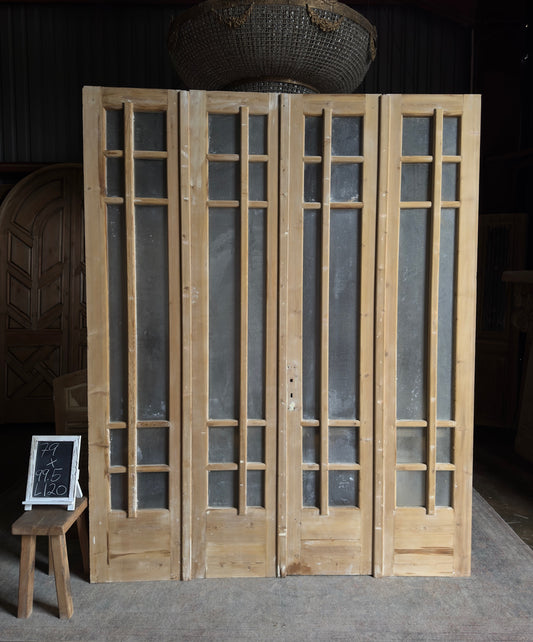 Unique Antique Bi-Fold Glass Doors - 79x99.5 - L120