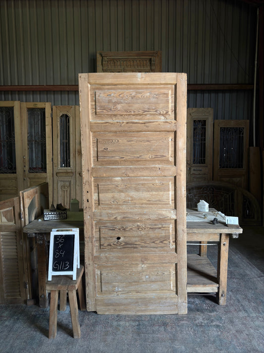 5 Panel Antique Solid Single Door - 36x84 G113