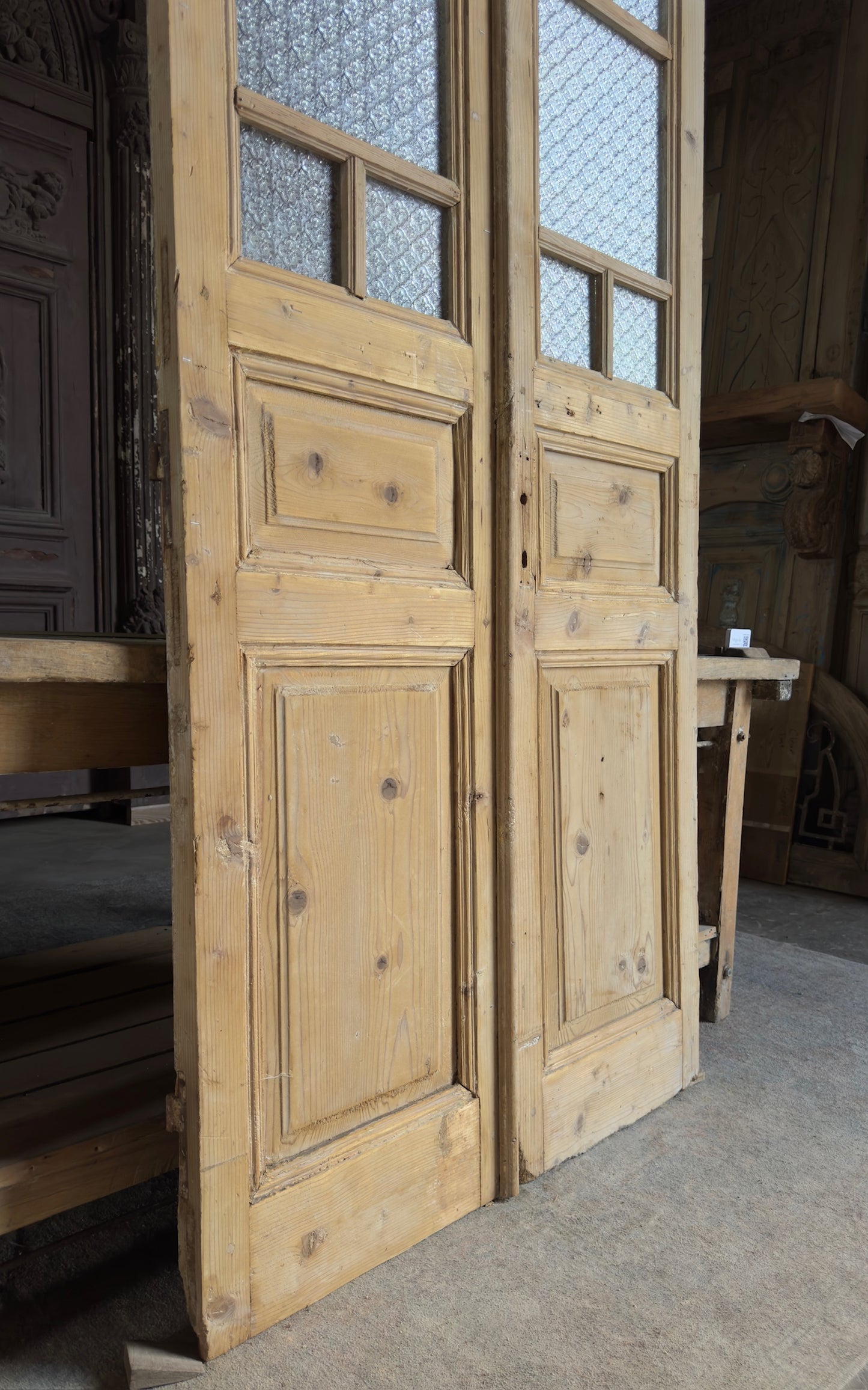 19th Century Antique Glass French Doors - 40x95.5 K430