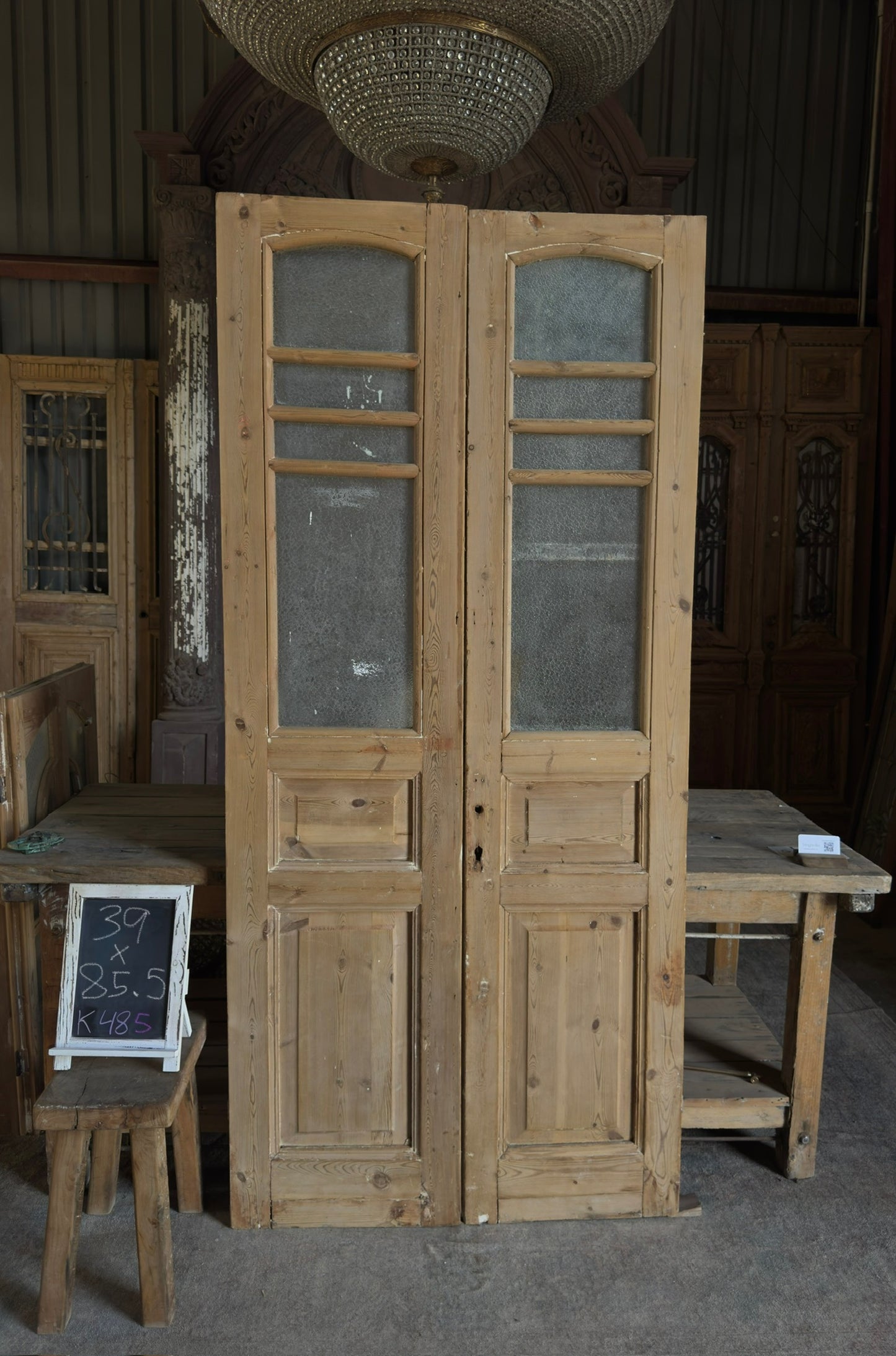 Glass Antique French Doors - 39x85.5 K485