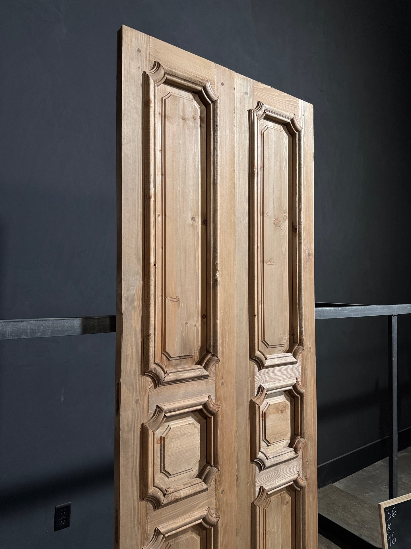 (The Edmund) Handcrafted Solid Wood French Doors - 36x96 N222