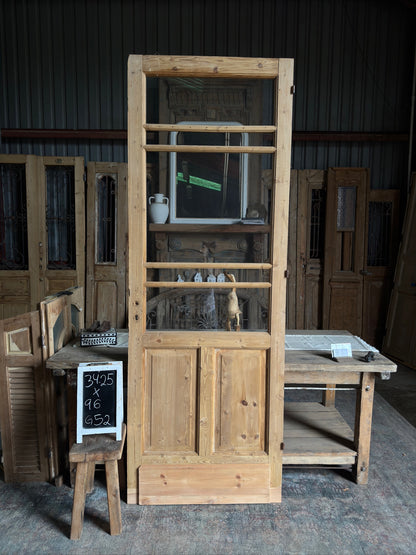 European Antique Single Glass Door - 34.25x96 G52