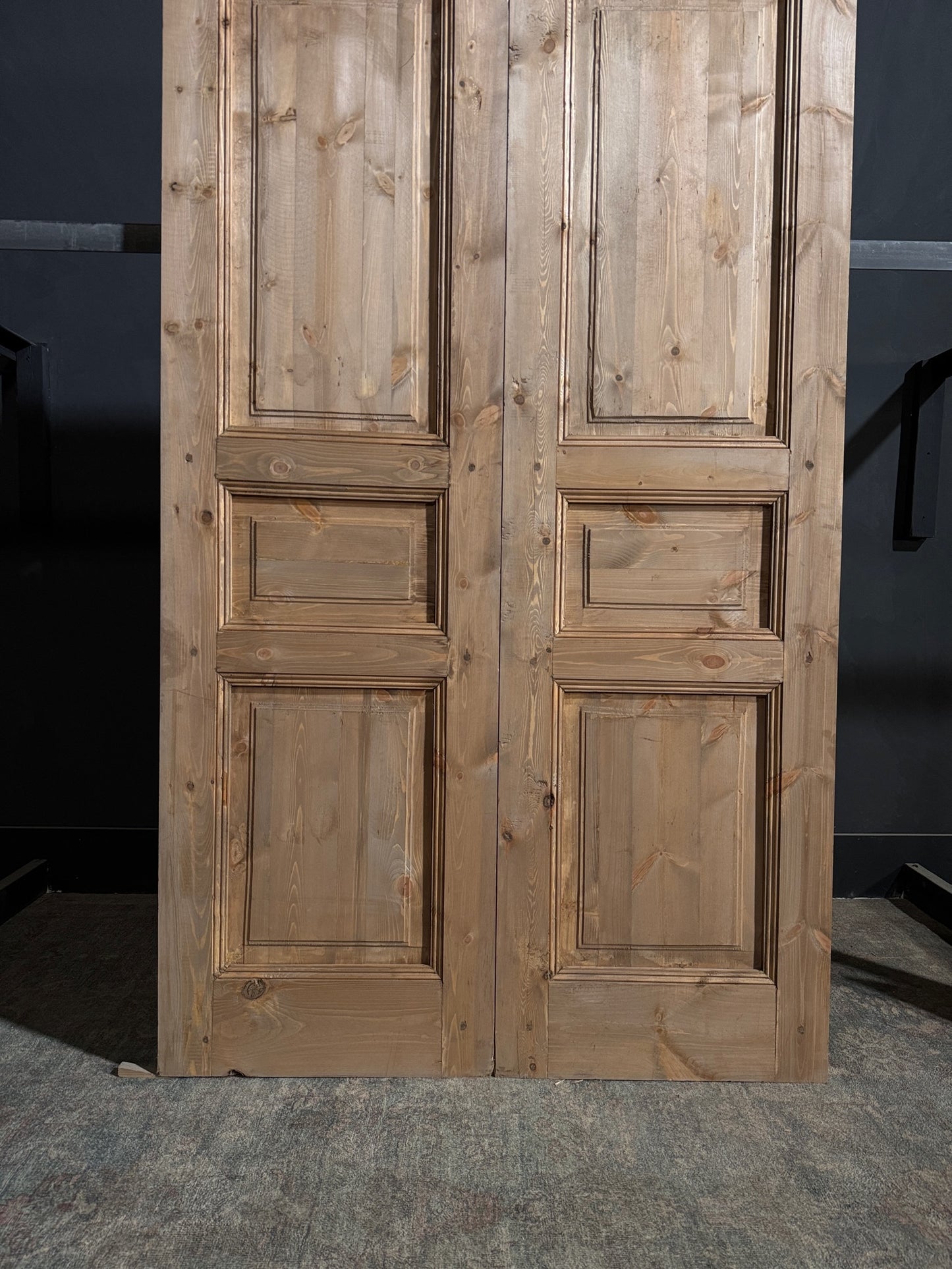 Handcrafted 3 Panel Solid French Doors - 48x80 - N198