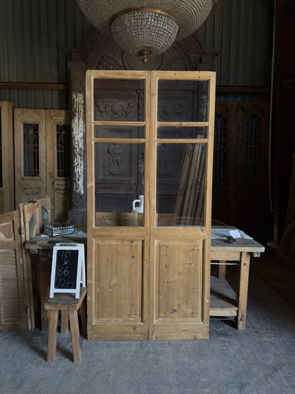 6 Lite European Antique Glass French Doors - 40x86 J274