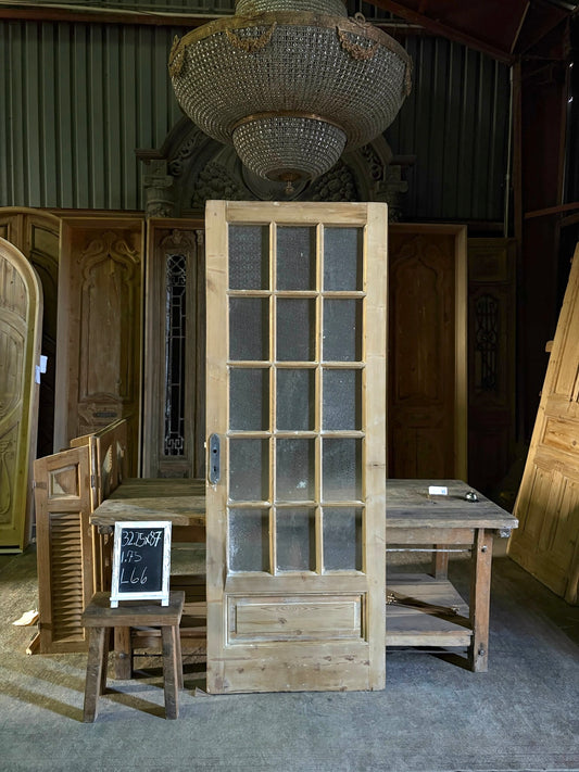 15 Lite Antique Glass Single Door - 32.25x87 - L66