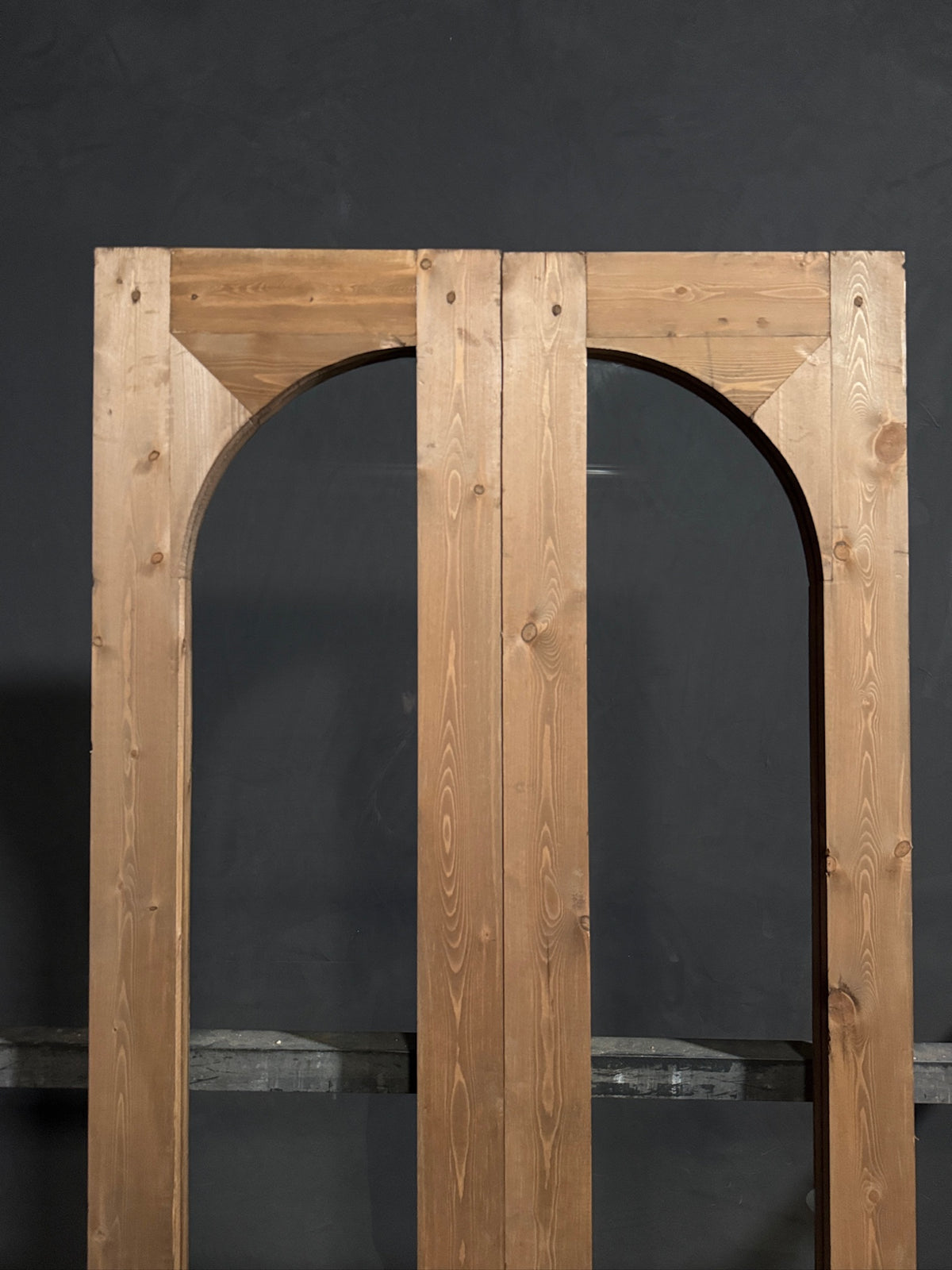 (Valencia) Handcrafted Arched Open Glass French Doors - 36x96 - N783