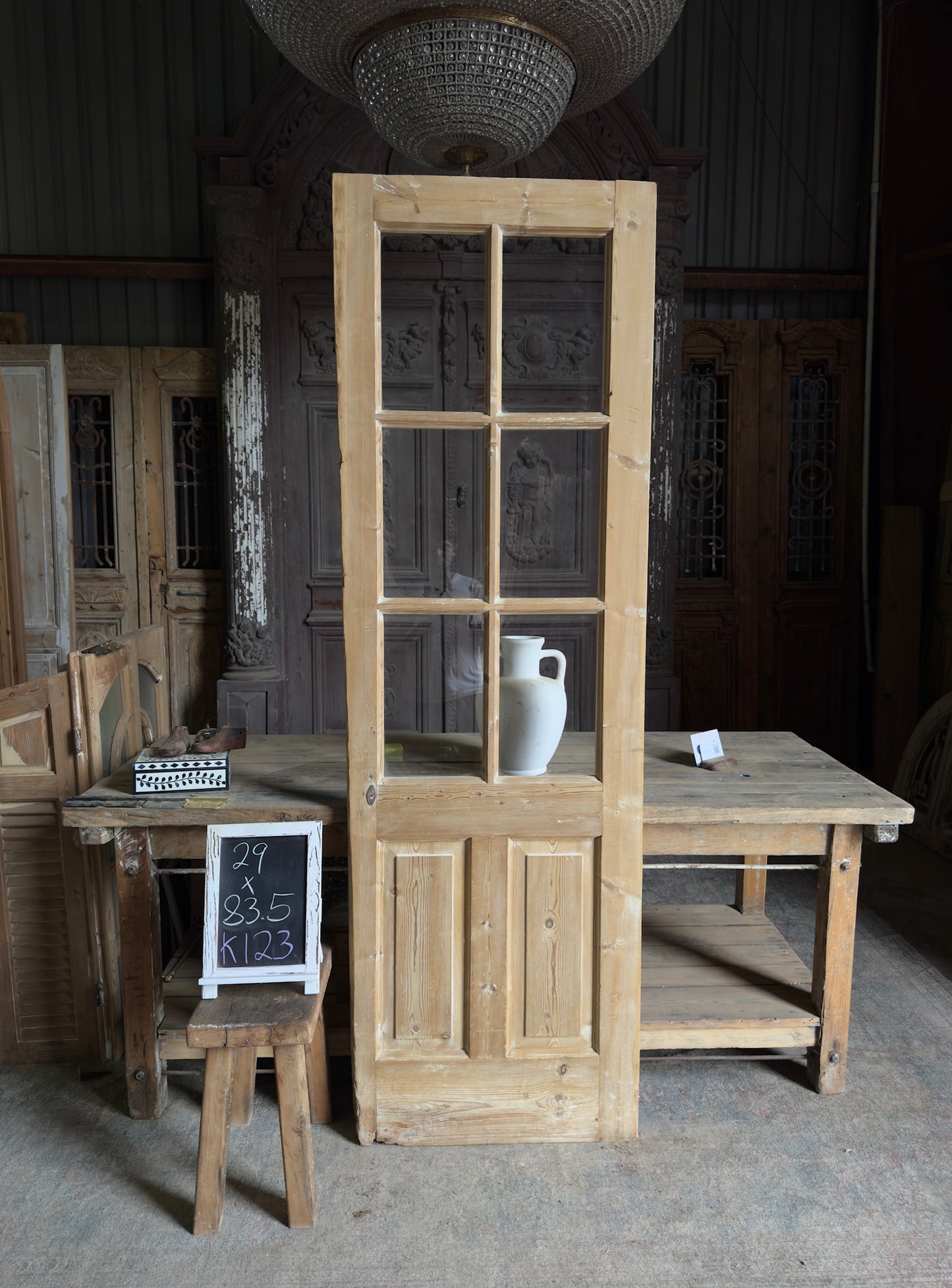 6 Lite Antique Glass Door - 29x83.5 K123