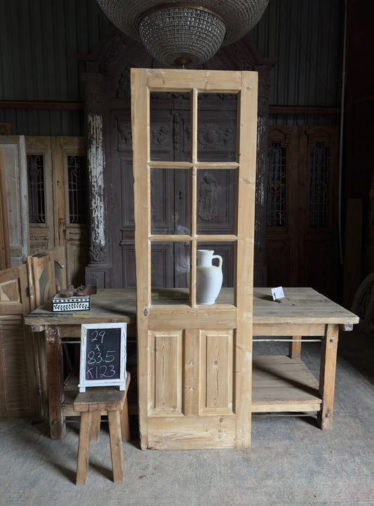 6 Lite Antique Glass Door - 29x83.5 K123