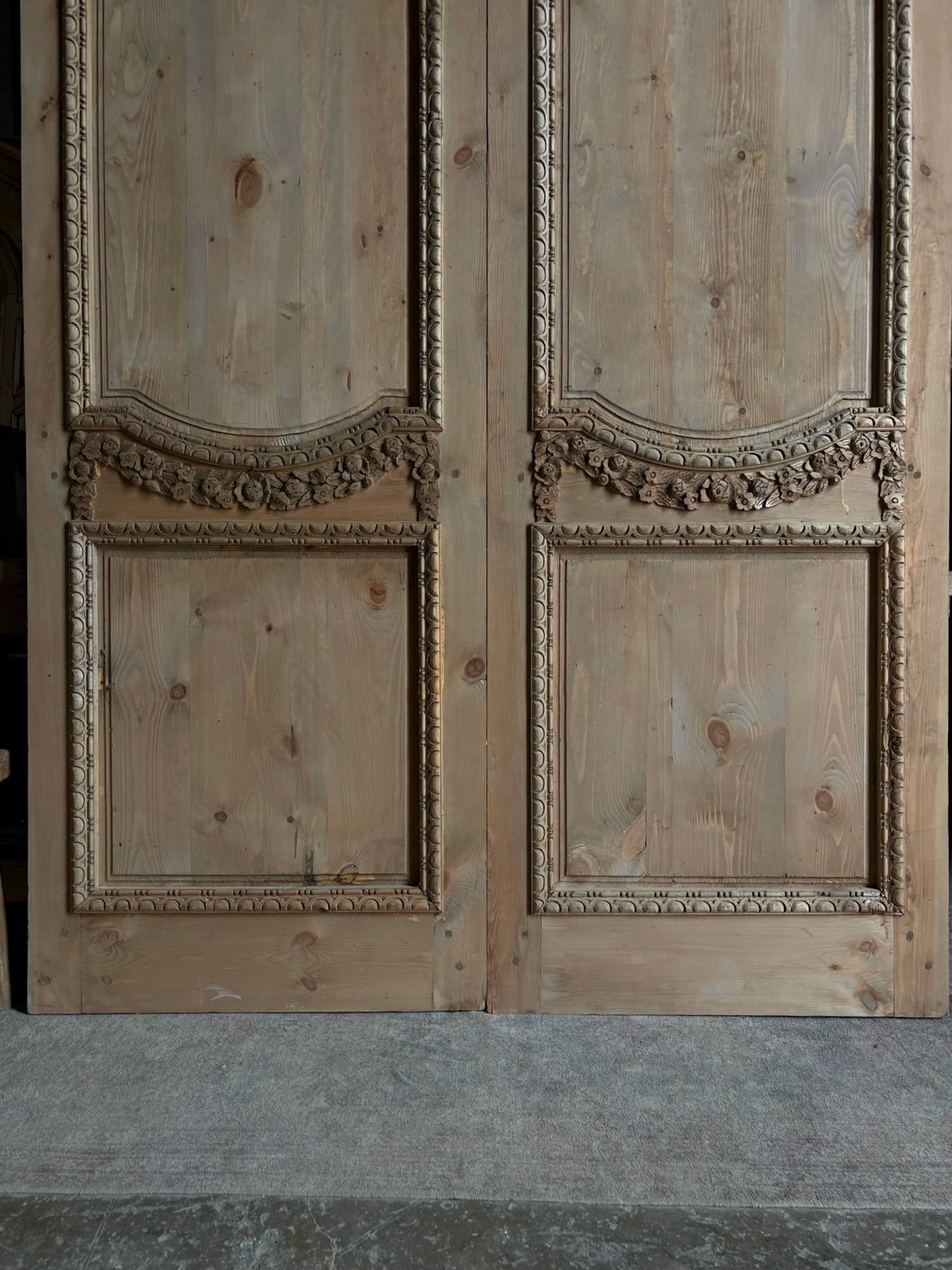 (The Helena) Handcrafted Hand carved Solid French Pair - 64x96 L43