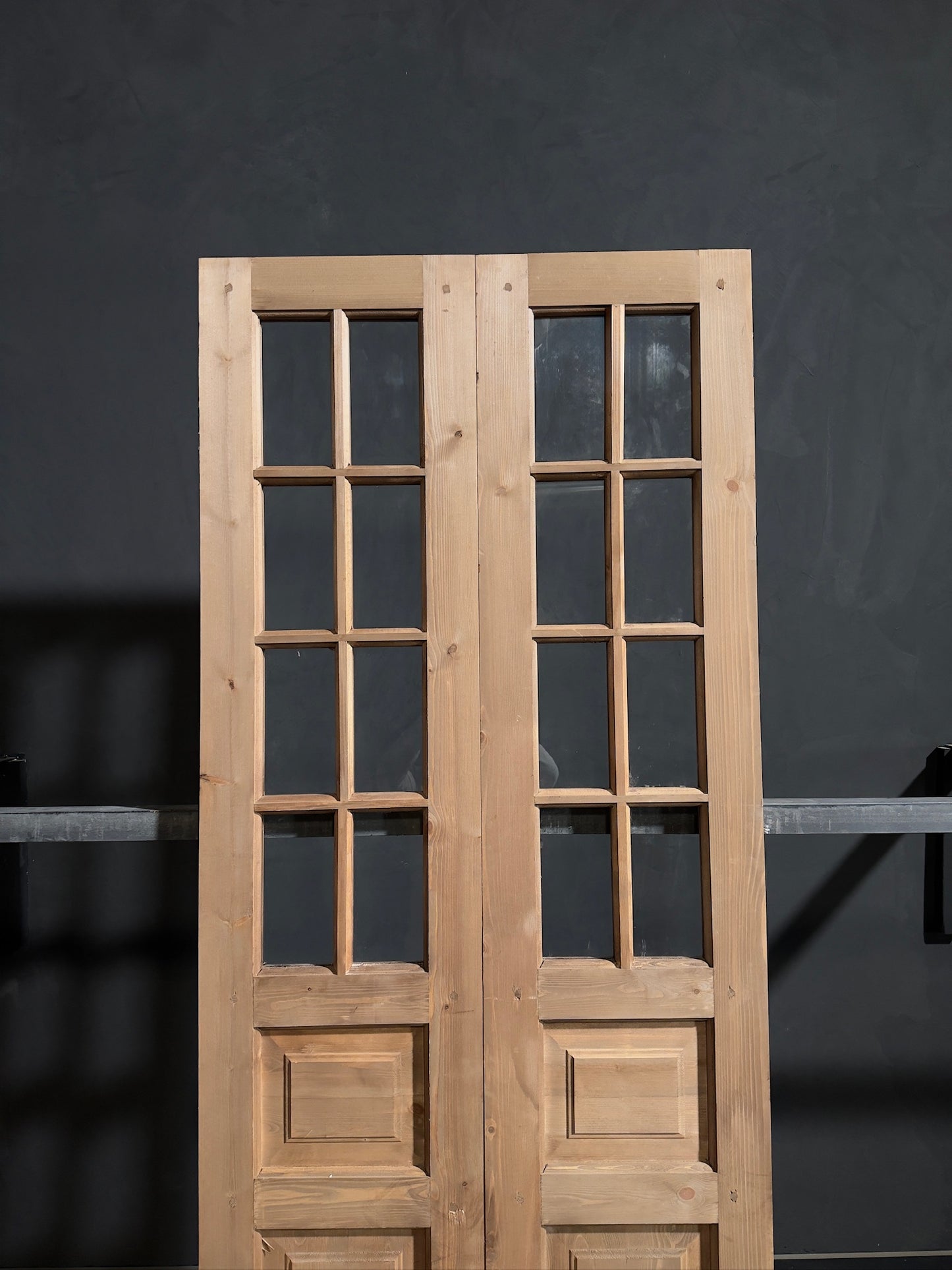 Handcrafted 8 Lite Glass French Doors - 36x96 - N234