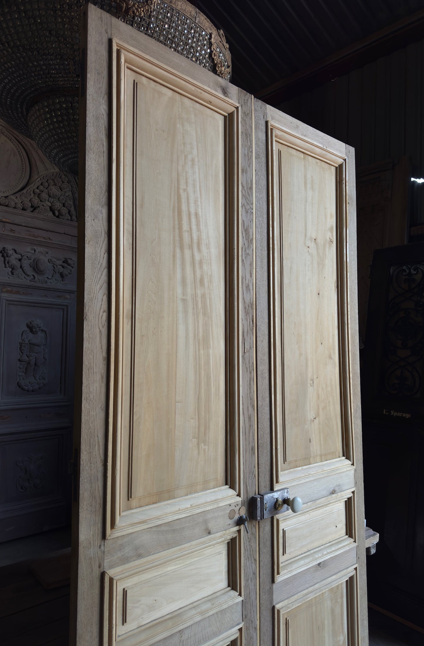 French Chateau Antique Double Doors - 54x105.25 - L281