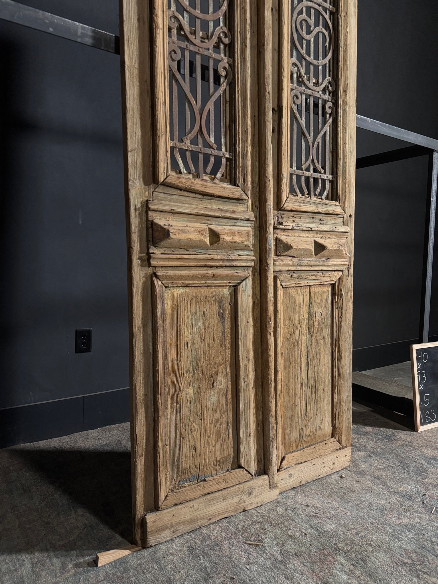 Antique Iron French Doors - 40x93 - N83