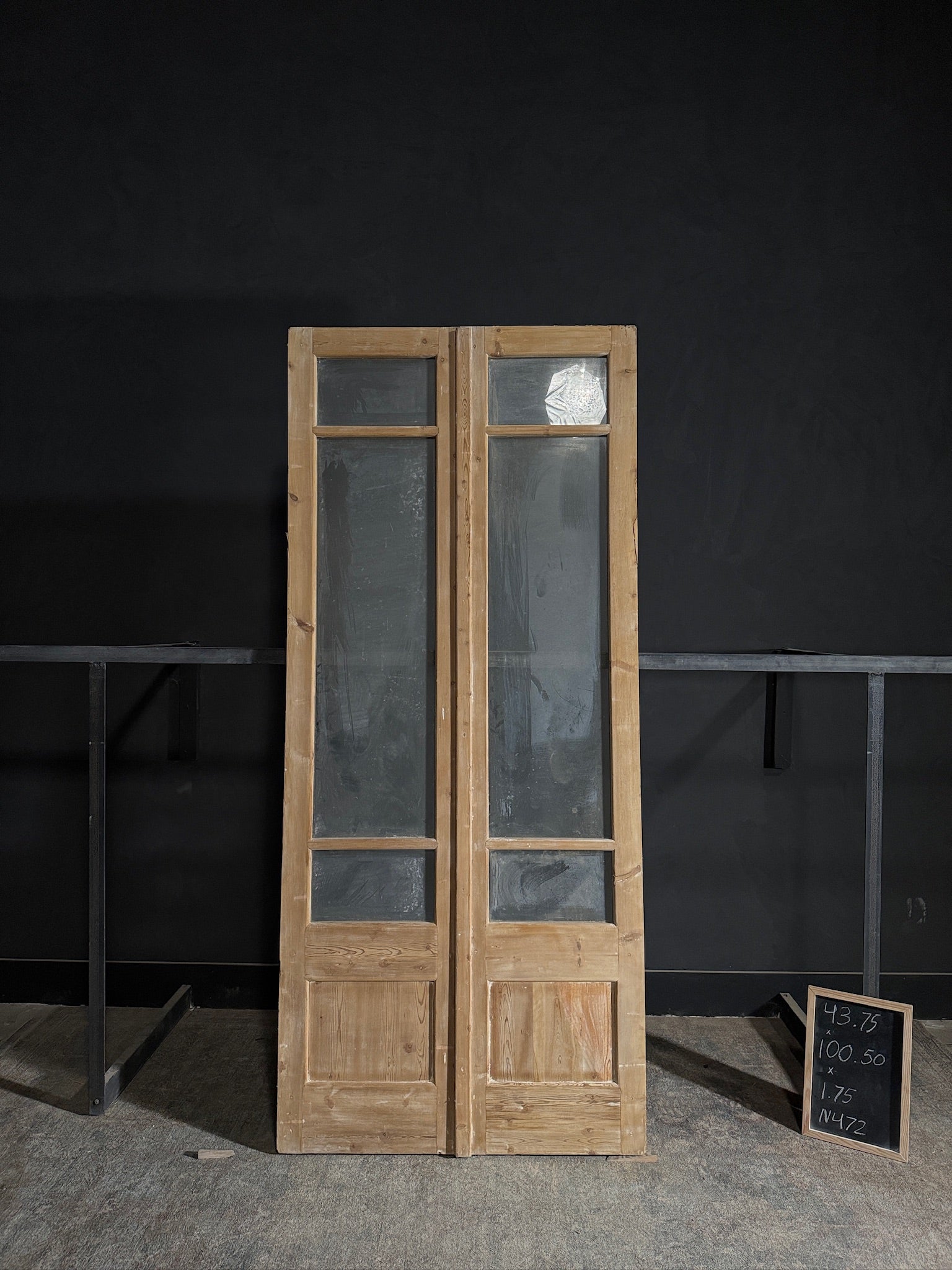 Antique Glass 2 Lite French Doors - 43.75x100.5 - N472