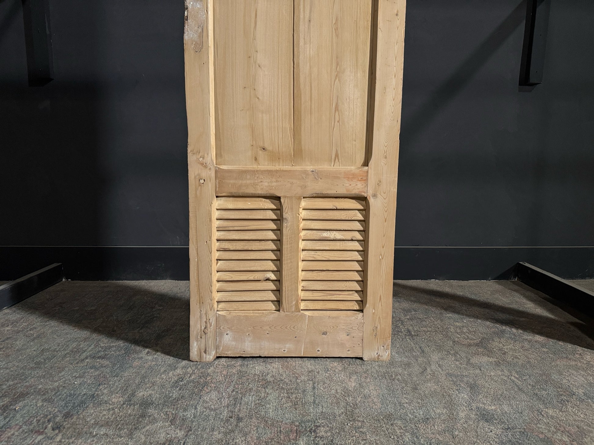 Antique Louvered 2 Panel Single Door - 25.5x70 - N140