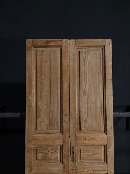 Antique Iron 3 Panel Double Doors - 42.5x97 - N19