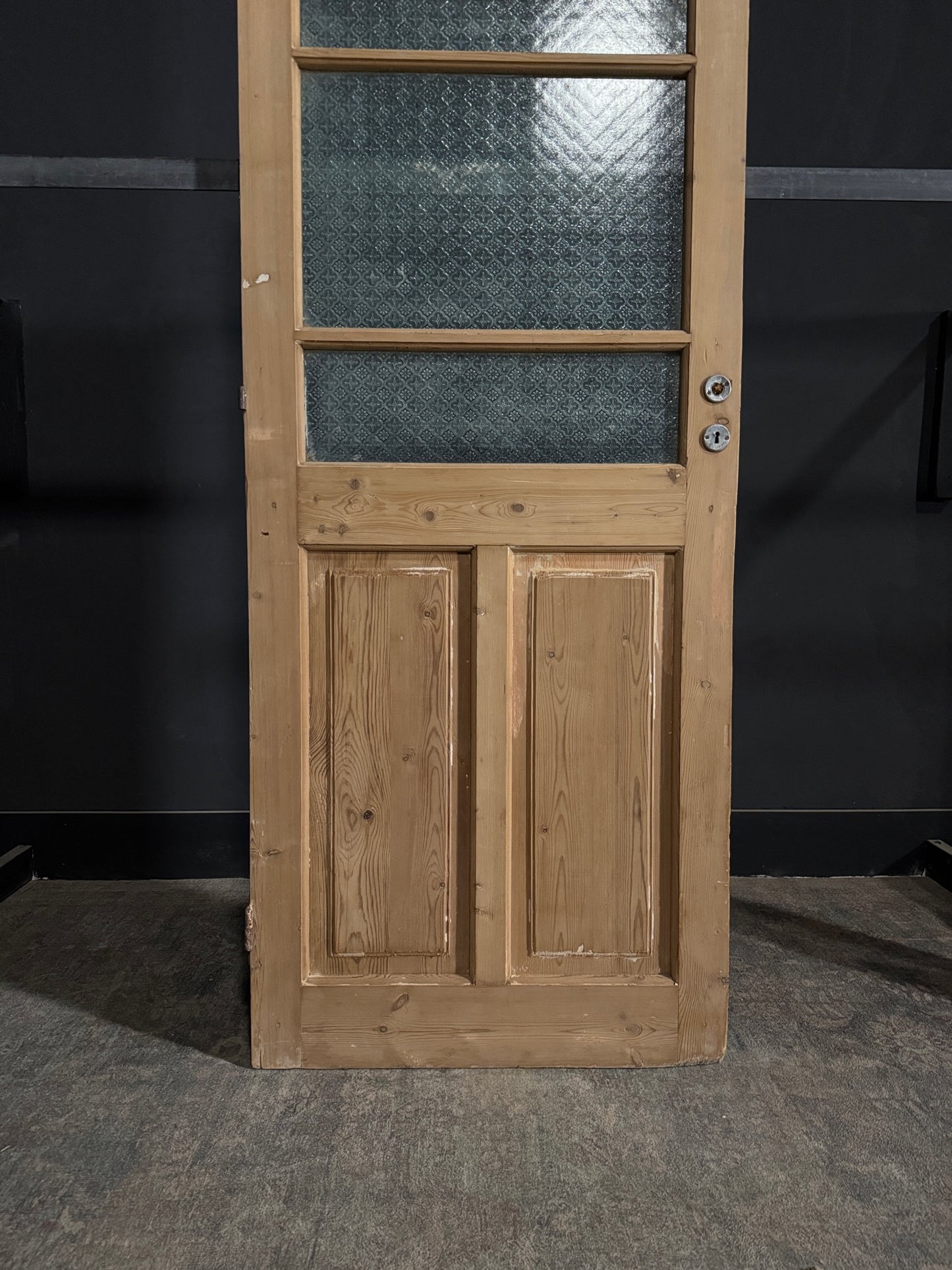 Antique Obscured Glass 4 Lite Single Door - 32x83 - N319