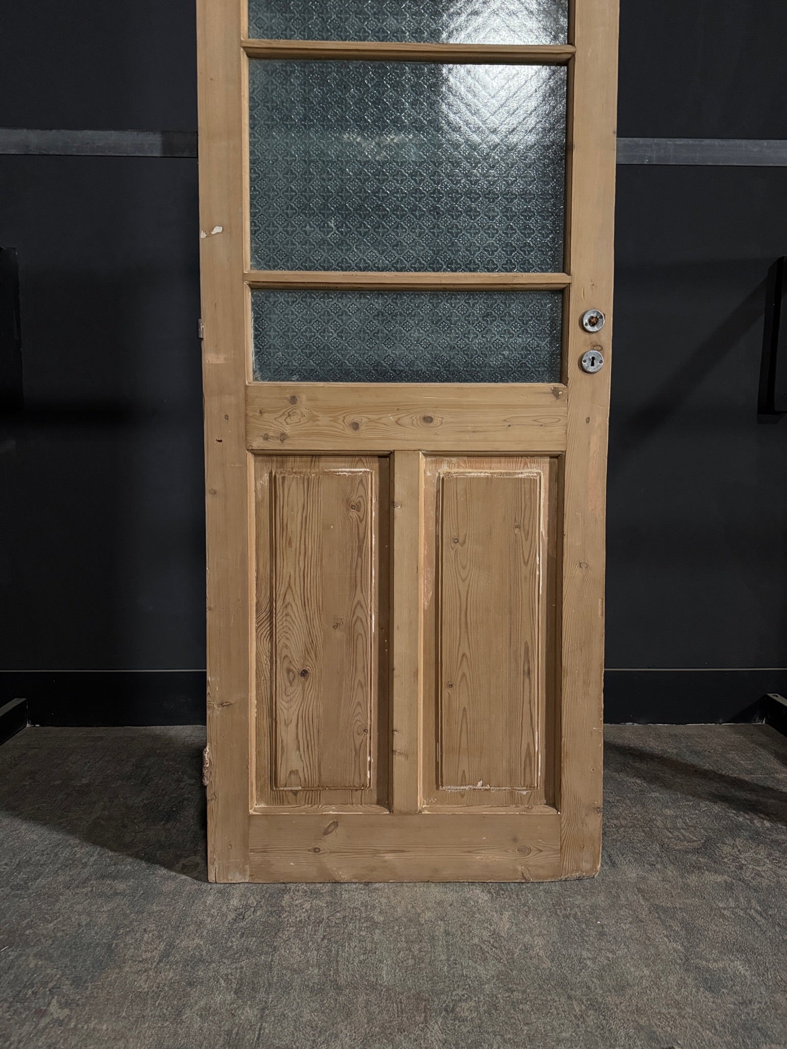 Antique Obscured Glass 4 Lite Single Door - 32x83 - N319