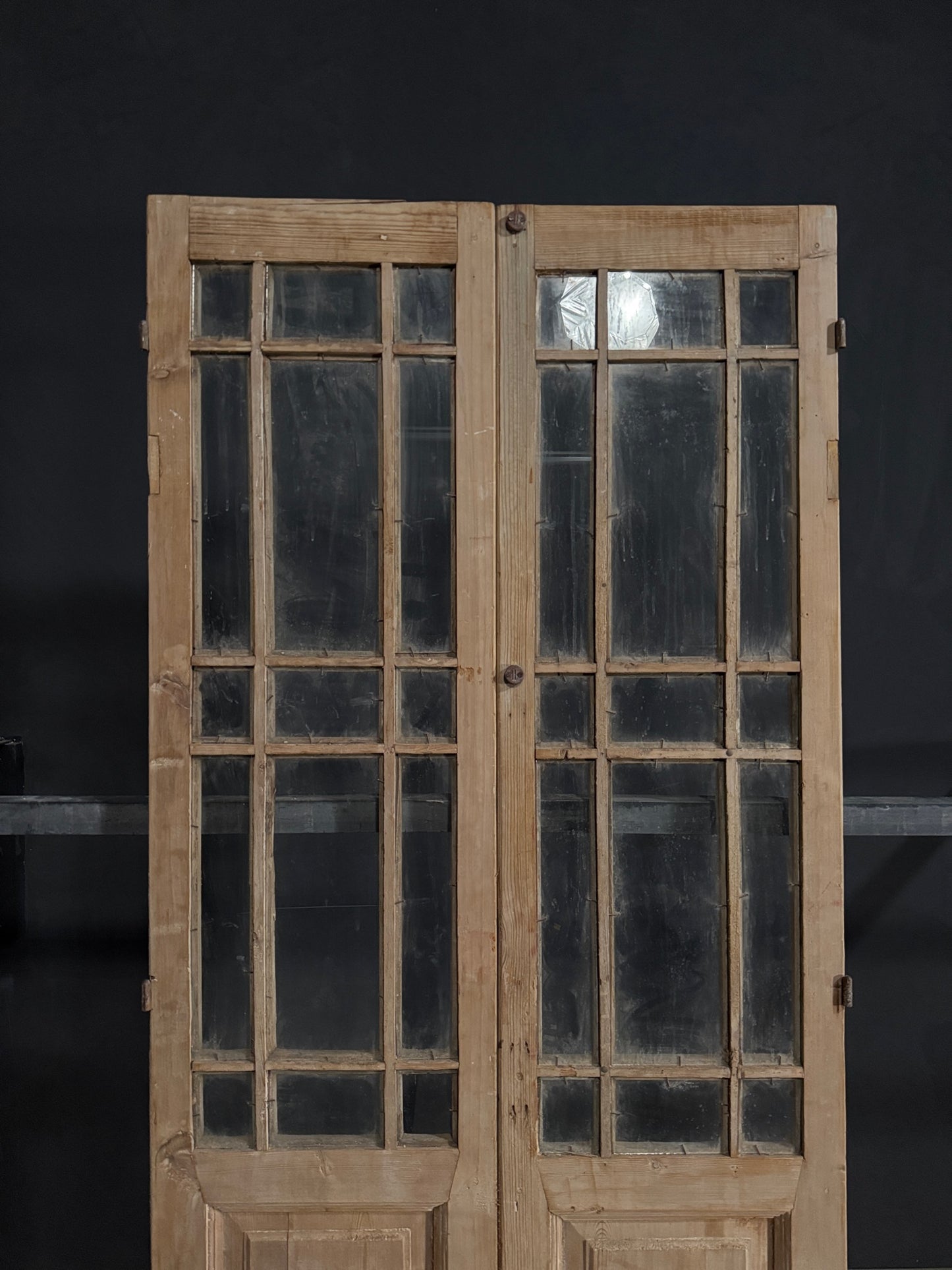 Antique Glass 15 Lite French Doors - 40.25x94.5 - N394