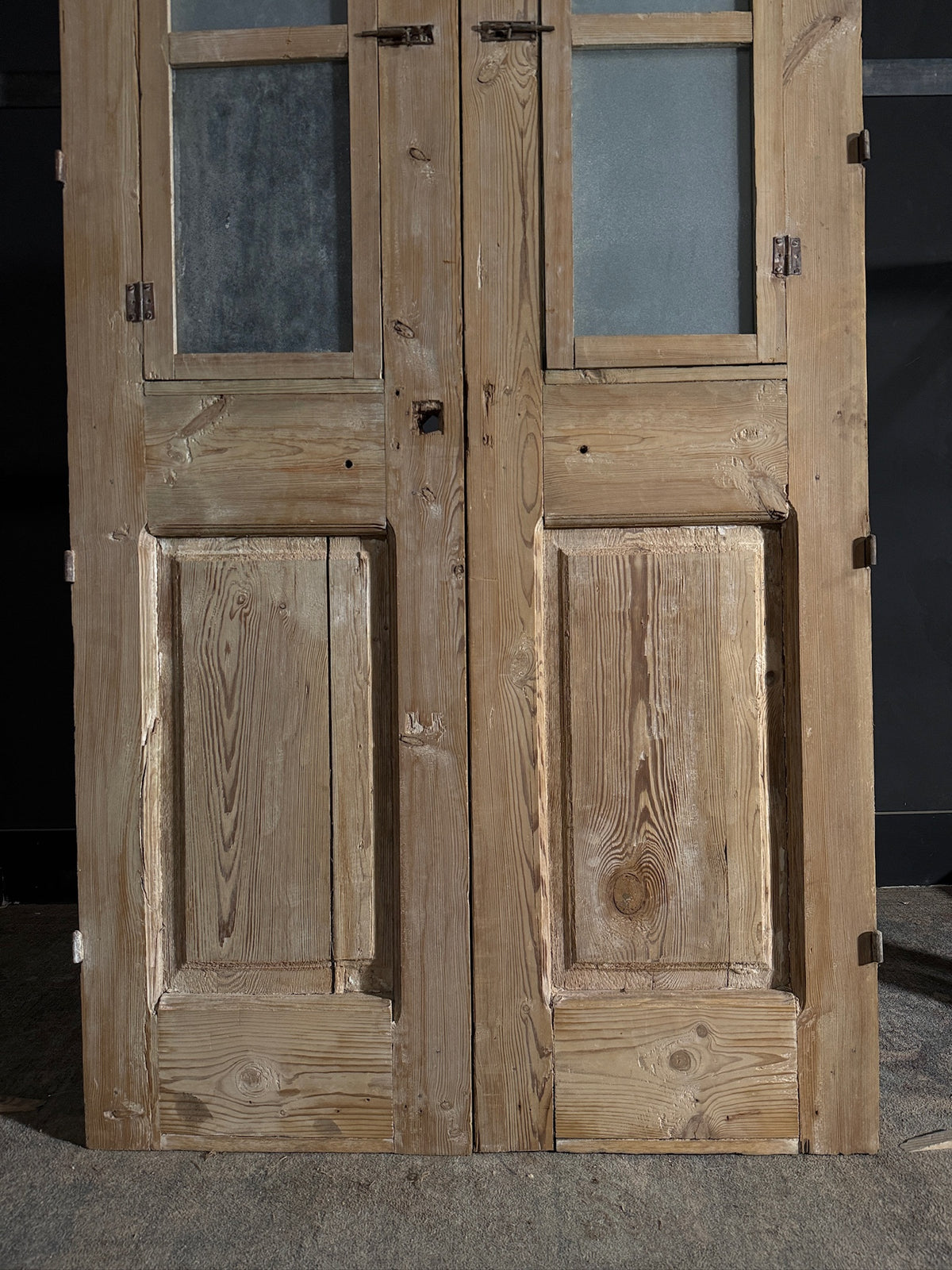 Antique Obscured Glass 2 Lite French Doors - 43x80 - N602