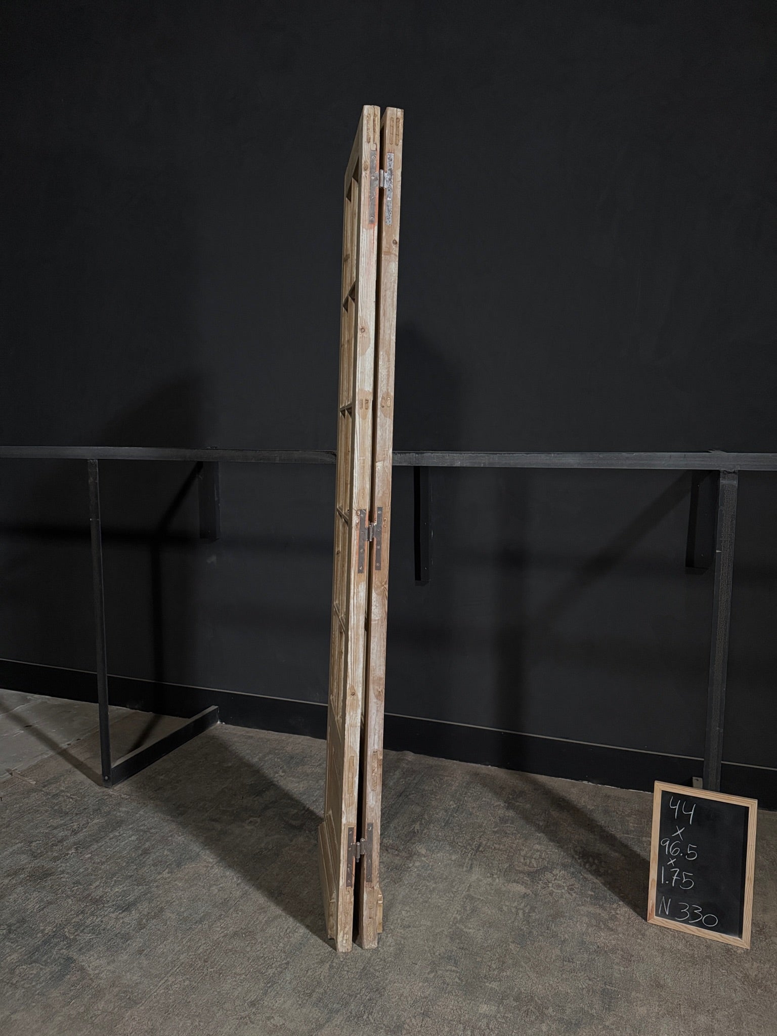 Antique Obscured Glass French Doors - 44x96.5 - N330