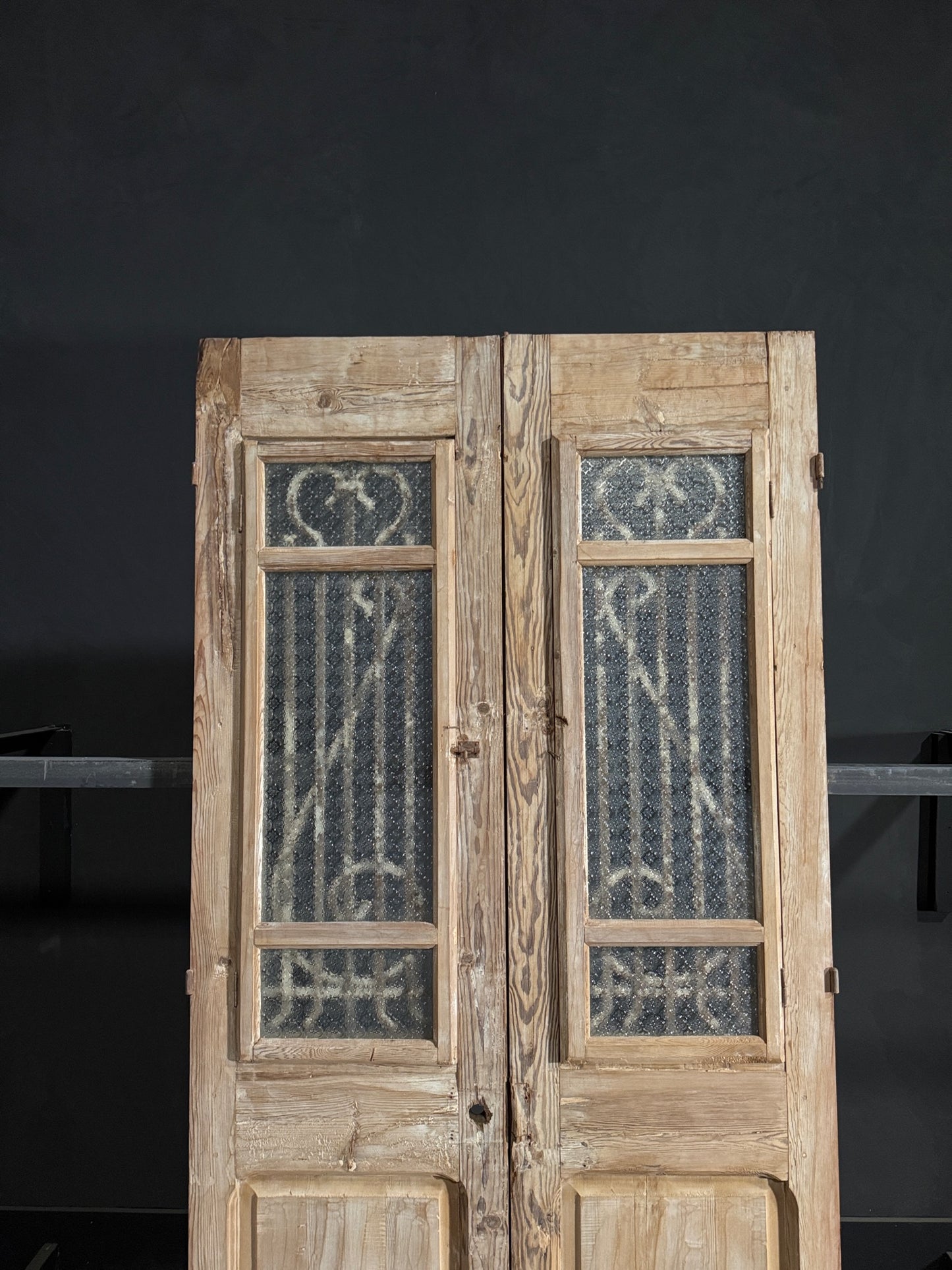 Antique Iron French Doors - 44x90.5 - N109