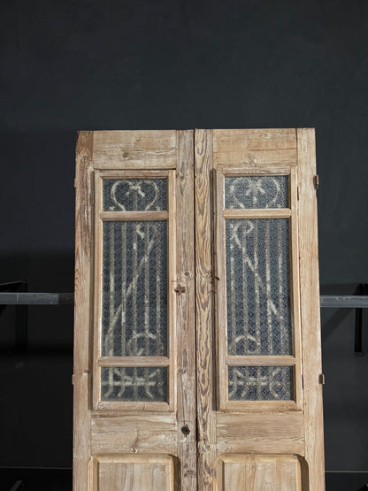 Antique Iron French Doors - 44x90.5 - N109