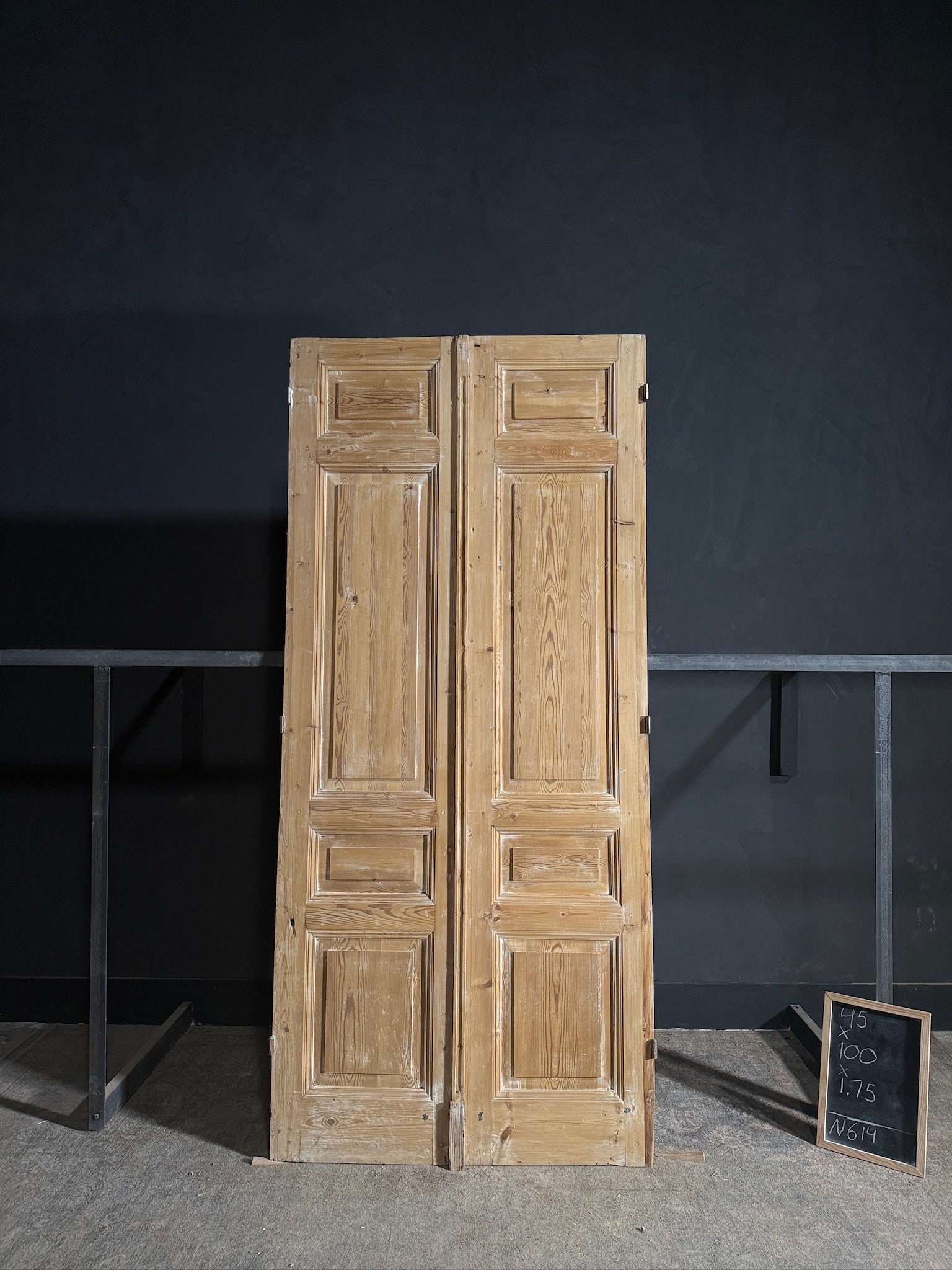 Antique 4 Panel Solid Double Doors - 45x100 - N614
