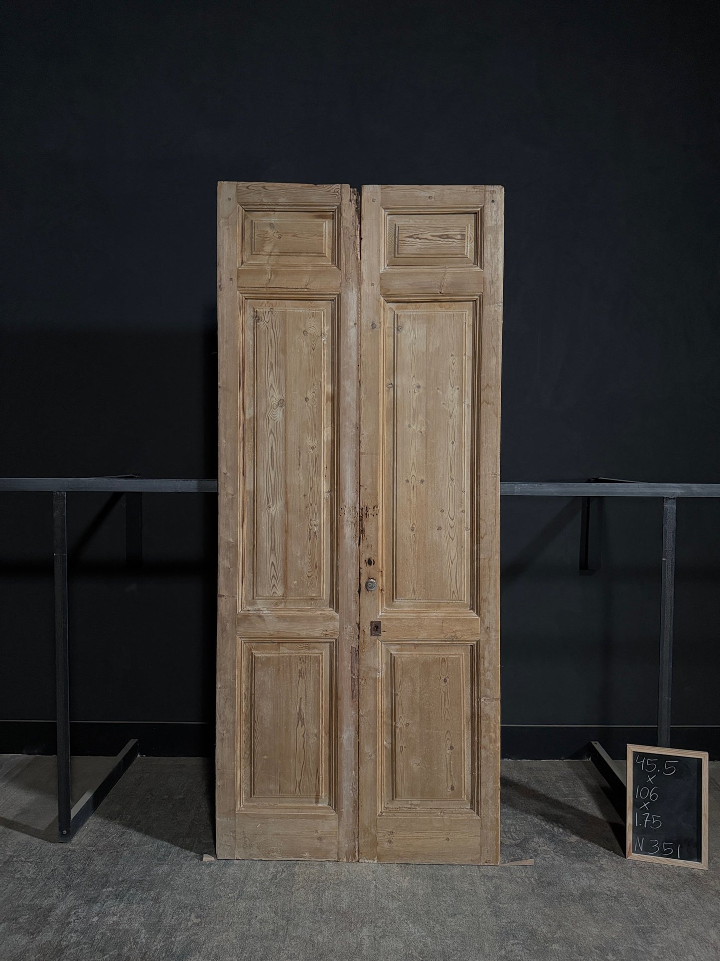 Antique Solid Double Doors - 45.5x106 - N351