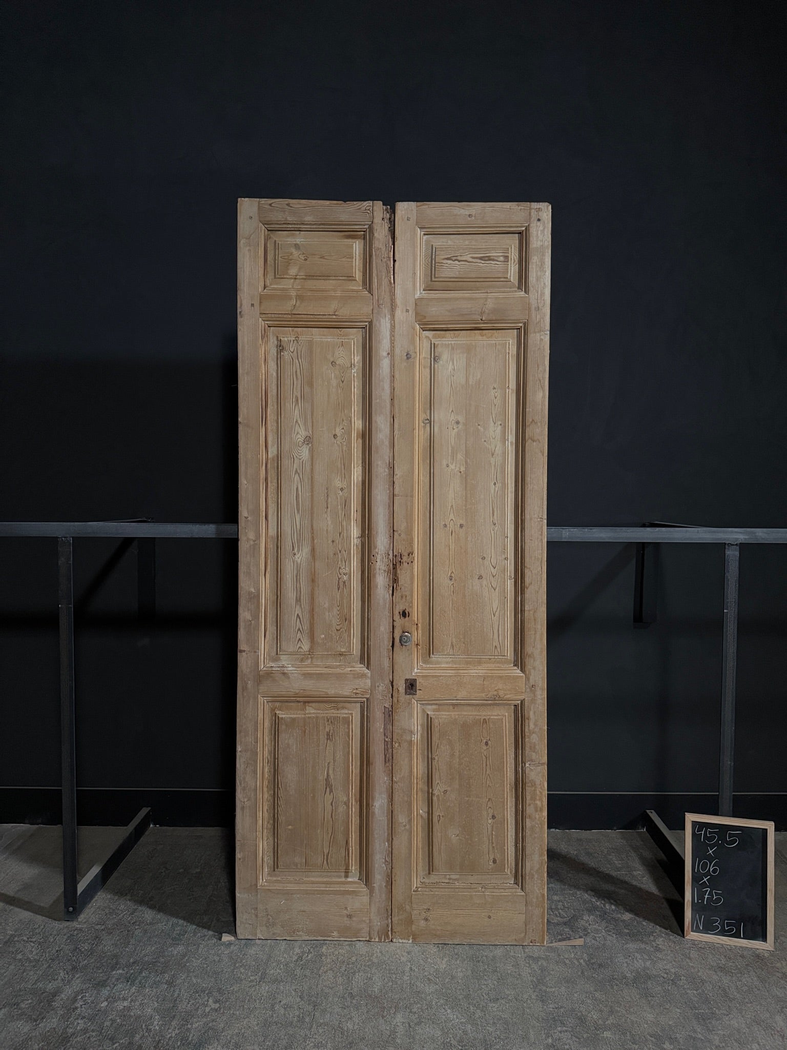 Antique Solid Double Doors - 45.5x106 - N351