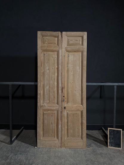Antique Solid Double Doors - 45.5x106 - N351