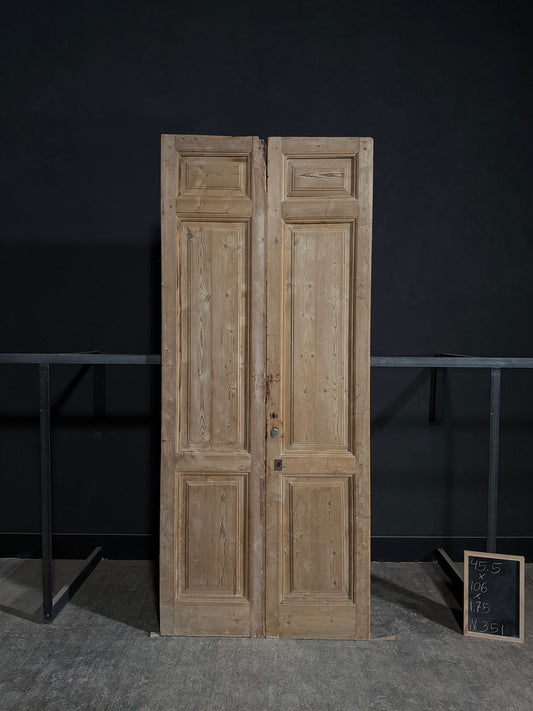 Antique Solid Double Doors - 45.5x106 - N351