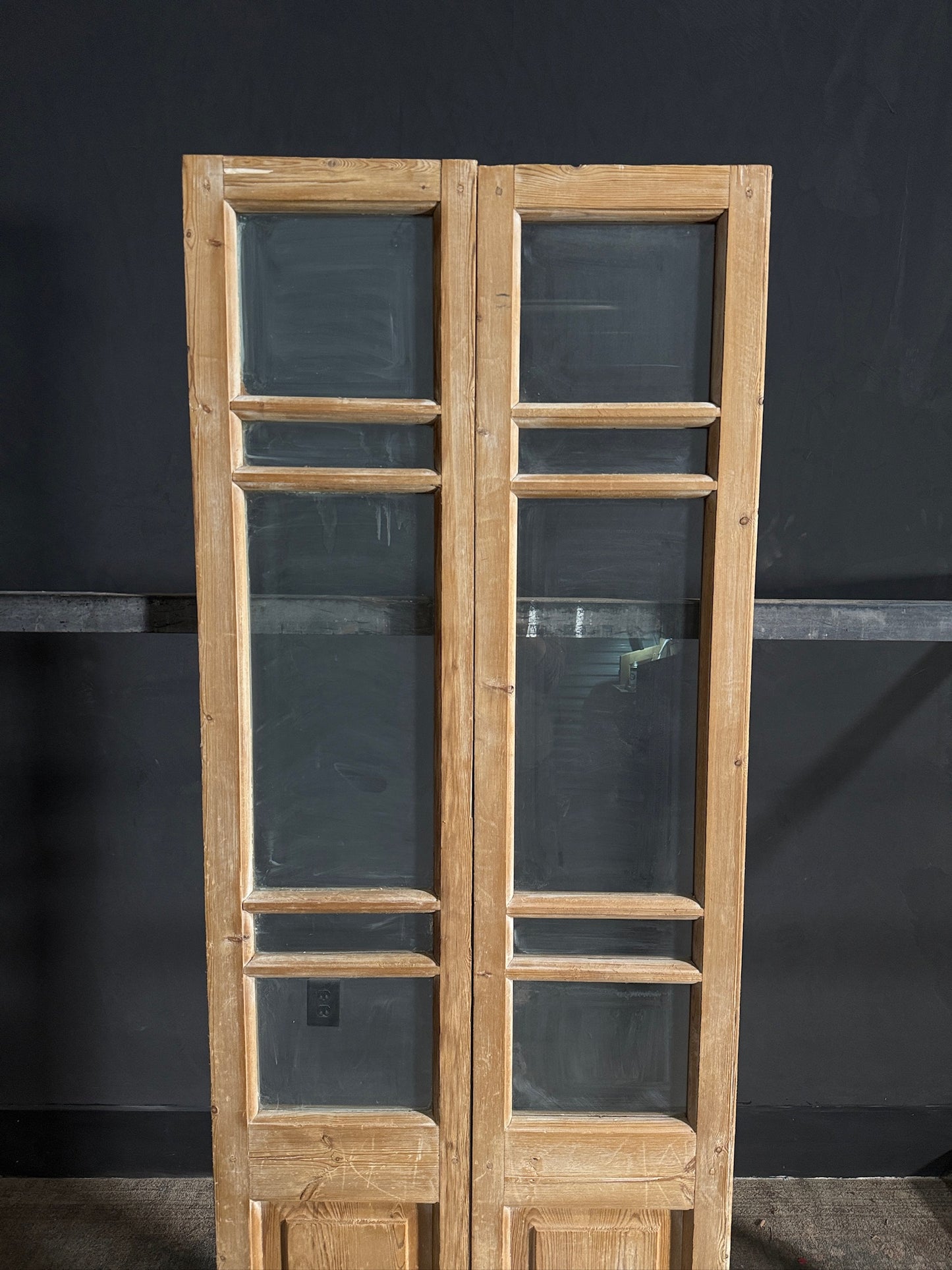Antique Glass 4 Lite French Doors - 28.5x81 - N610