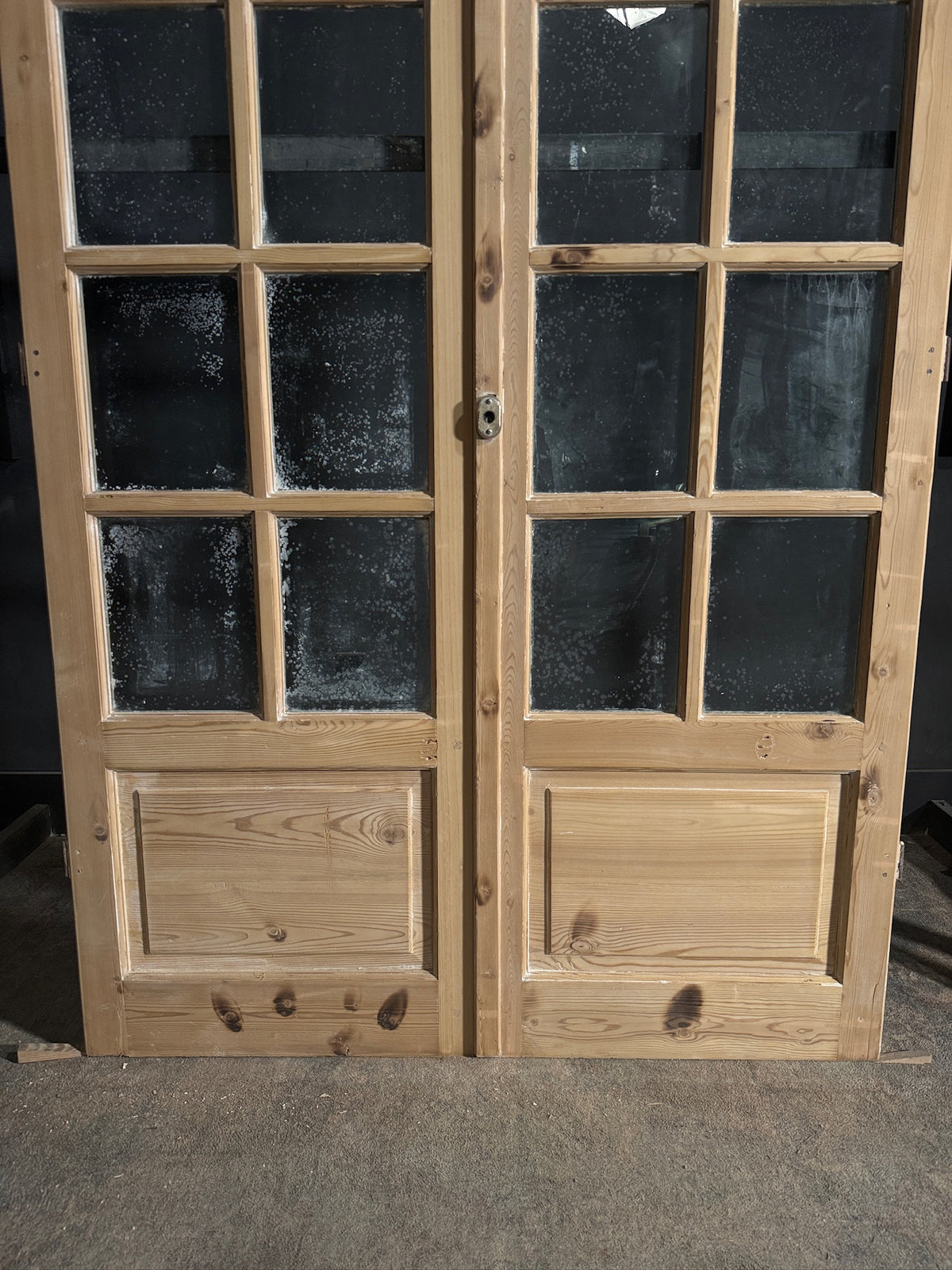 Antique Glass 8 Lite French Doors - 55.5x84 - N655