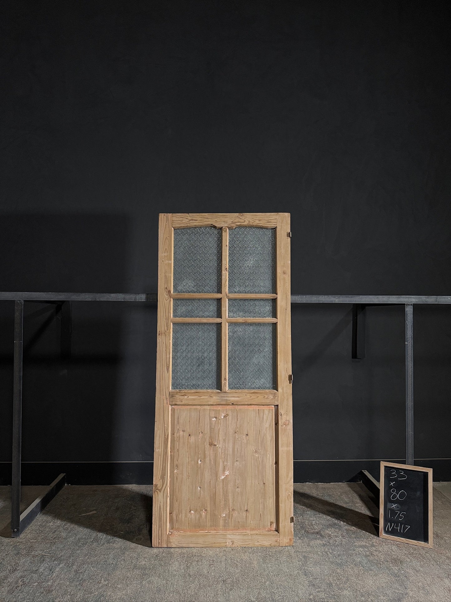 Antique Obscured Glass 4 Lite Single Door - 33x80 - N417